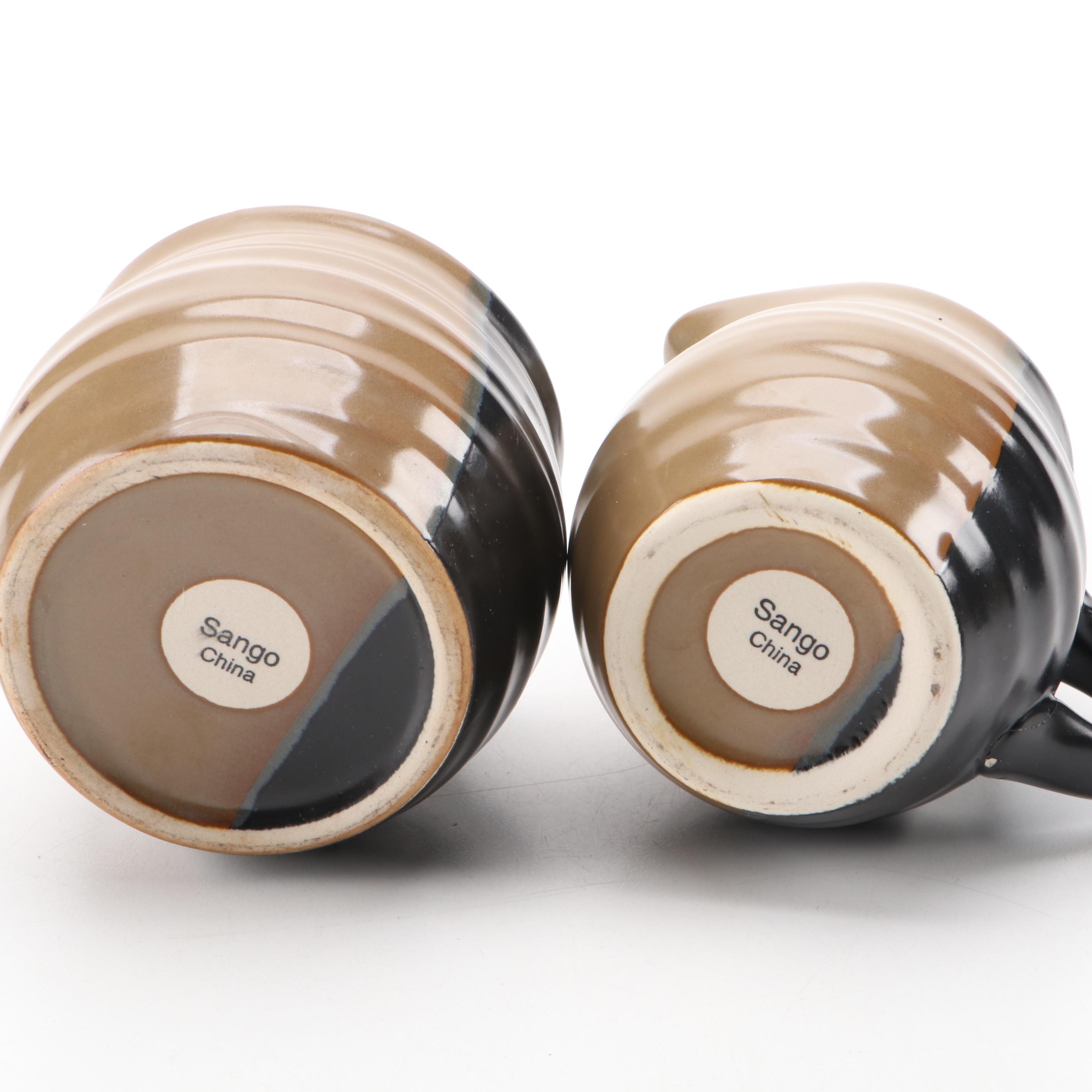 Sango "Gold Dust Black" Earthenware Dinnerware, 2004-2009