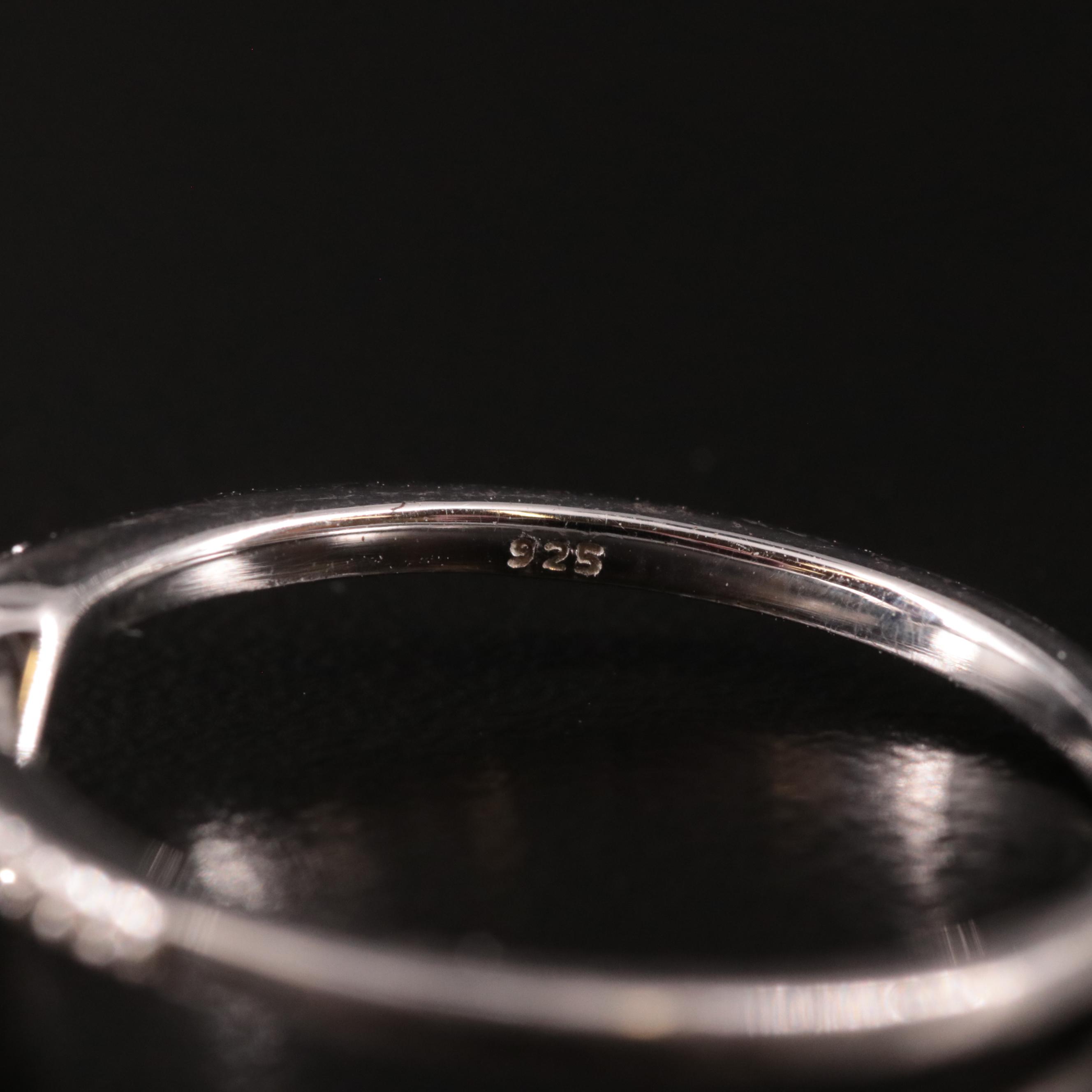 Sterling Diamond Chevron Contour Band