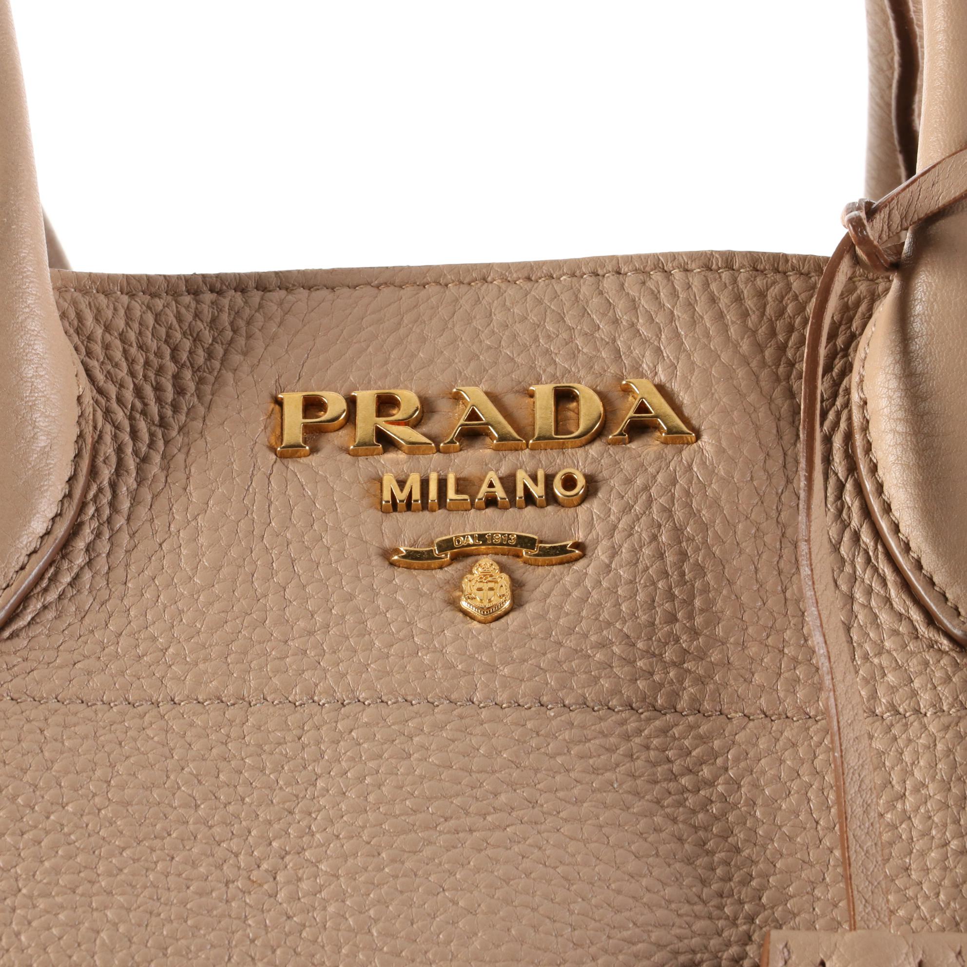 Prada Open Tote in Vitello Daino Leather