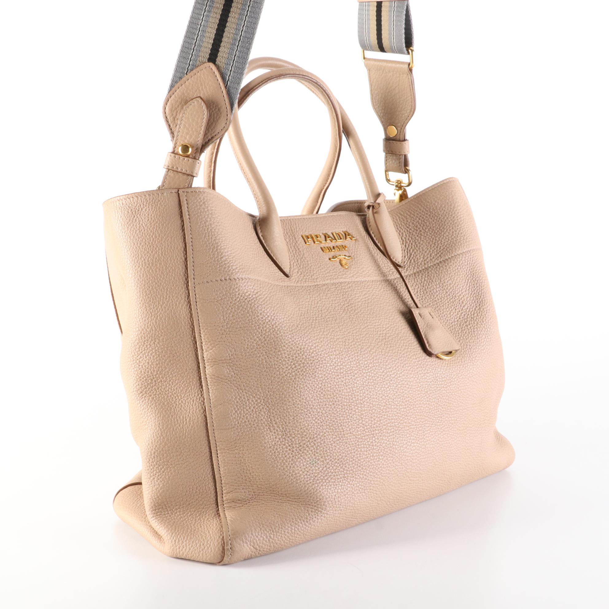 Prada Open Tote in Vitello Daino Leather