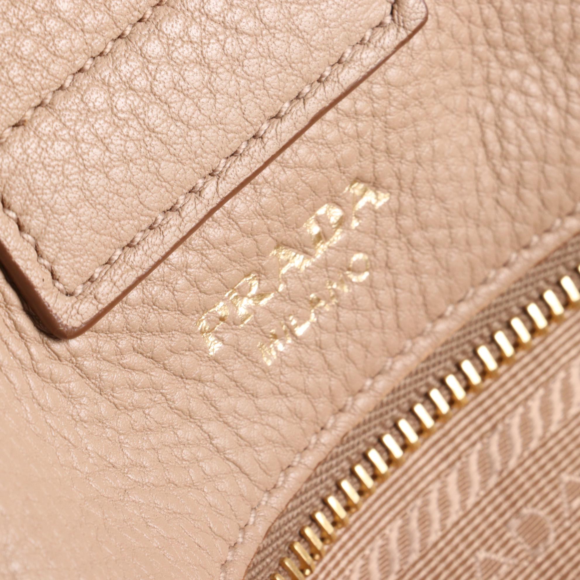 Prada Open Tote in Vitello Daino Leather