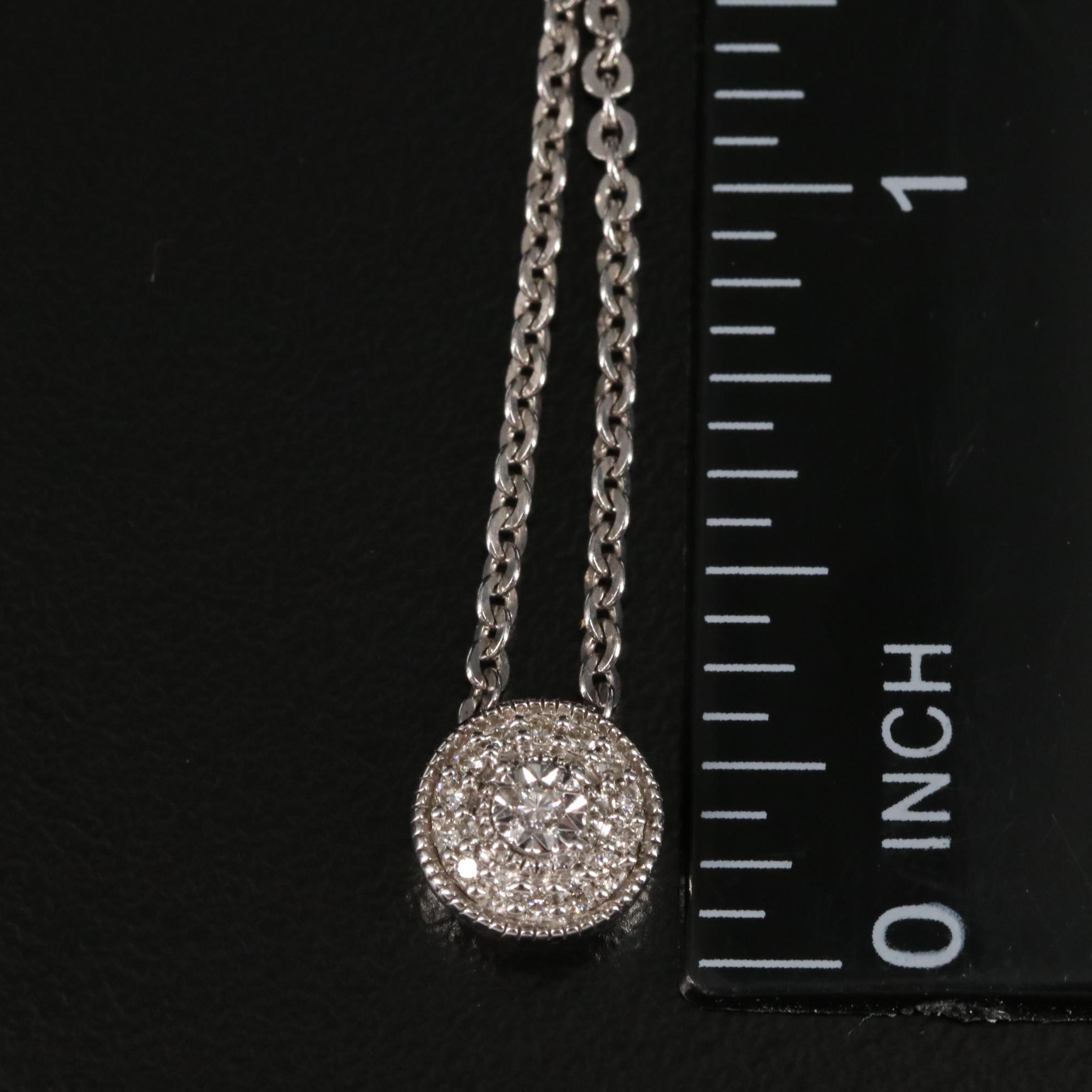 Sterling Diamond Pendant Necklace