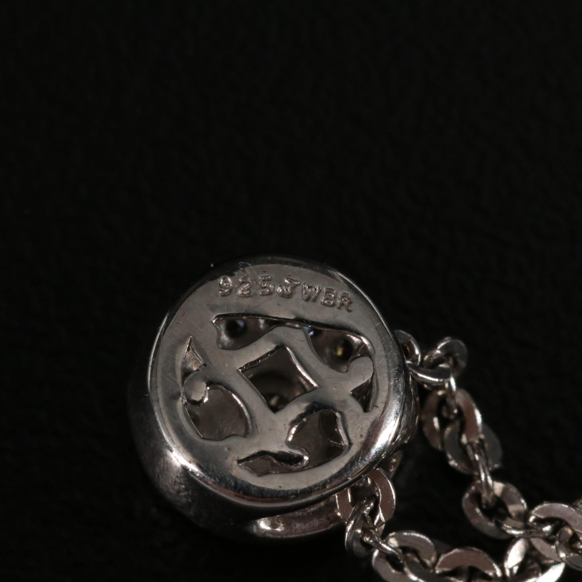 Sterling Diamond Pendant Necklace