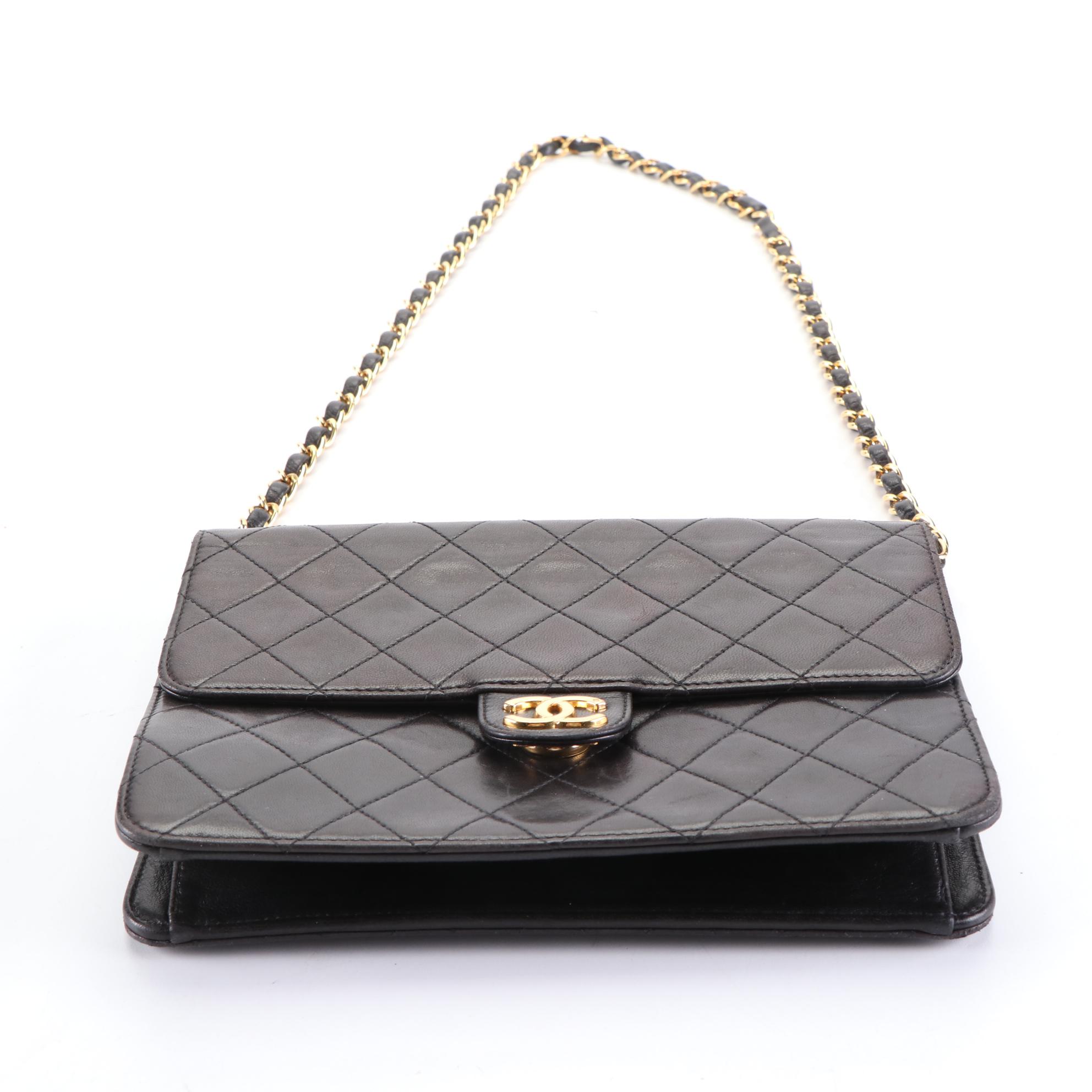 Chanel Flap Chain Strap Bag in Matelassé Lambskin Leather