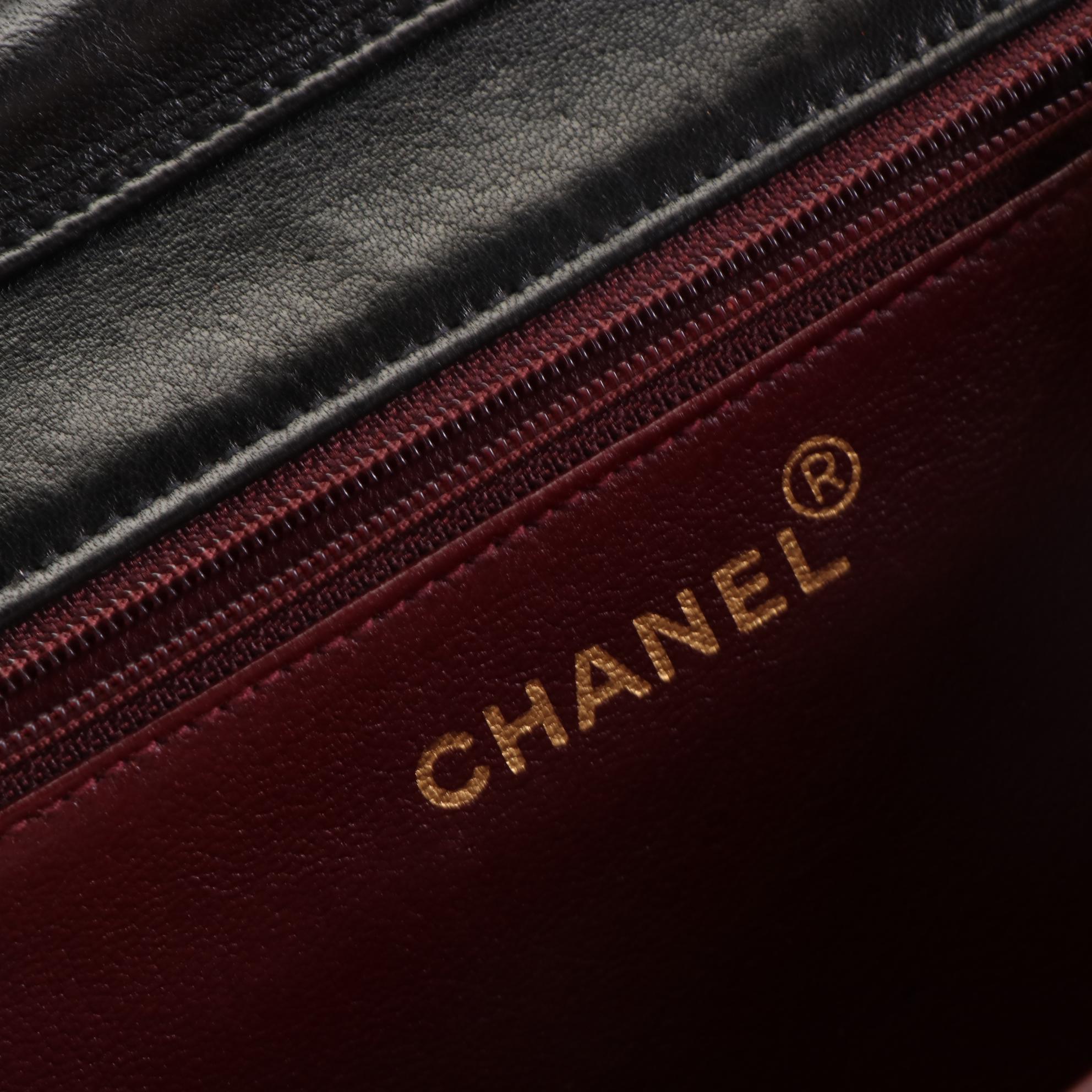 Chanel Flap Chain Strap Bag in Matelassé Lambskin Leather