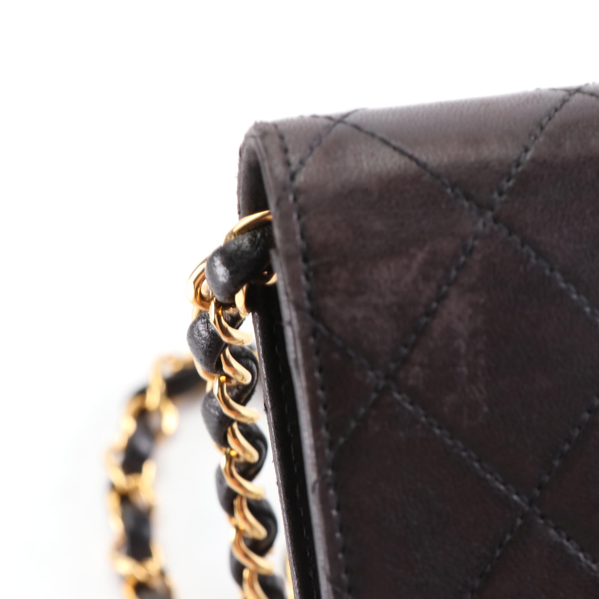 Chanel Flap Chain Strap Bag in Matelassé Lambskin Leather