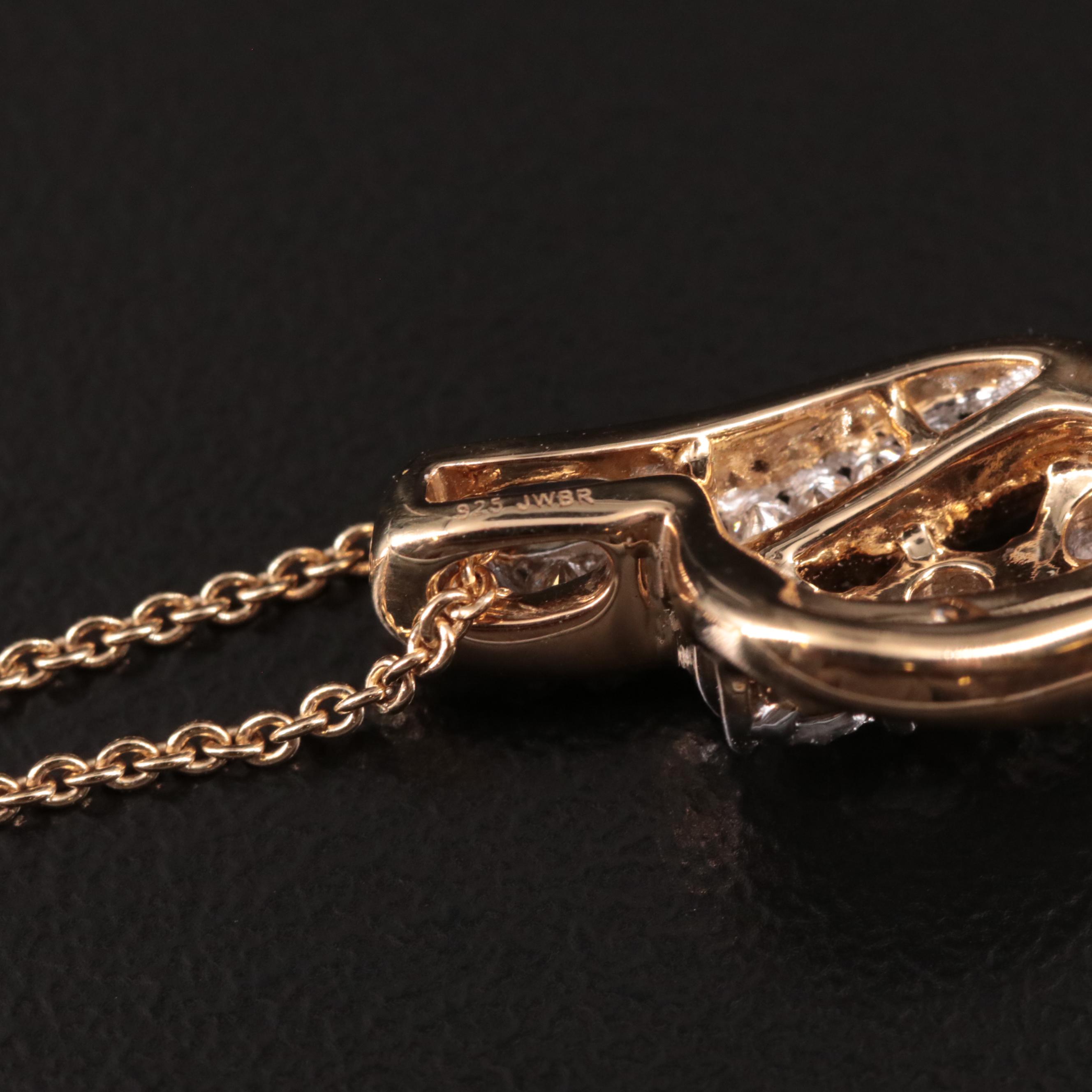 Sterling Diamond Pendant Necklace