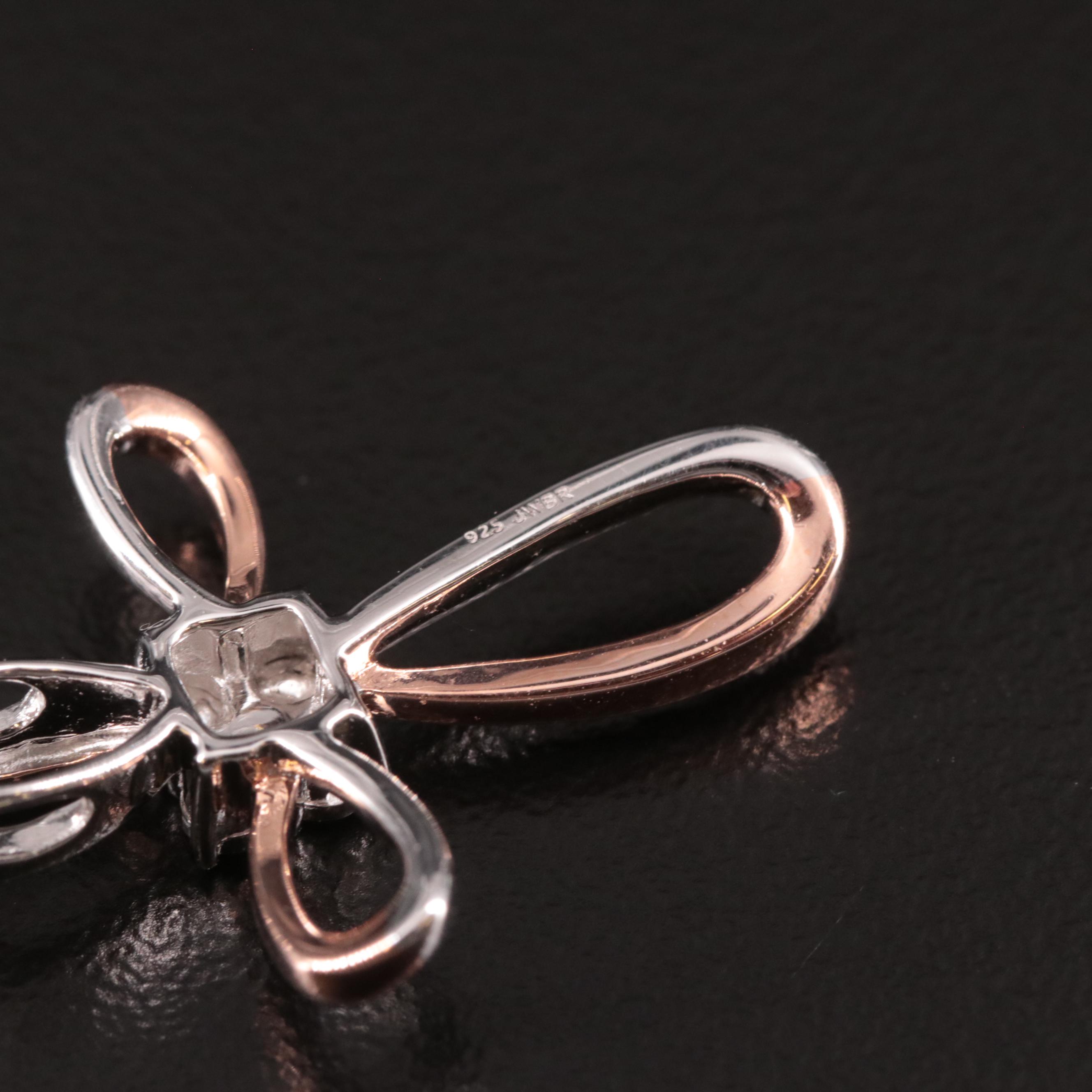 Sterling Diamond Cross Pendant Necklace