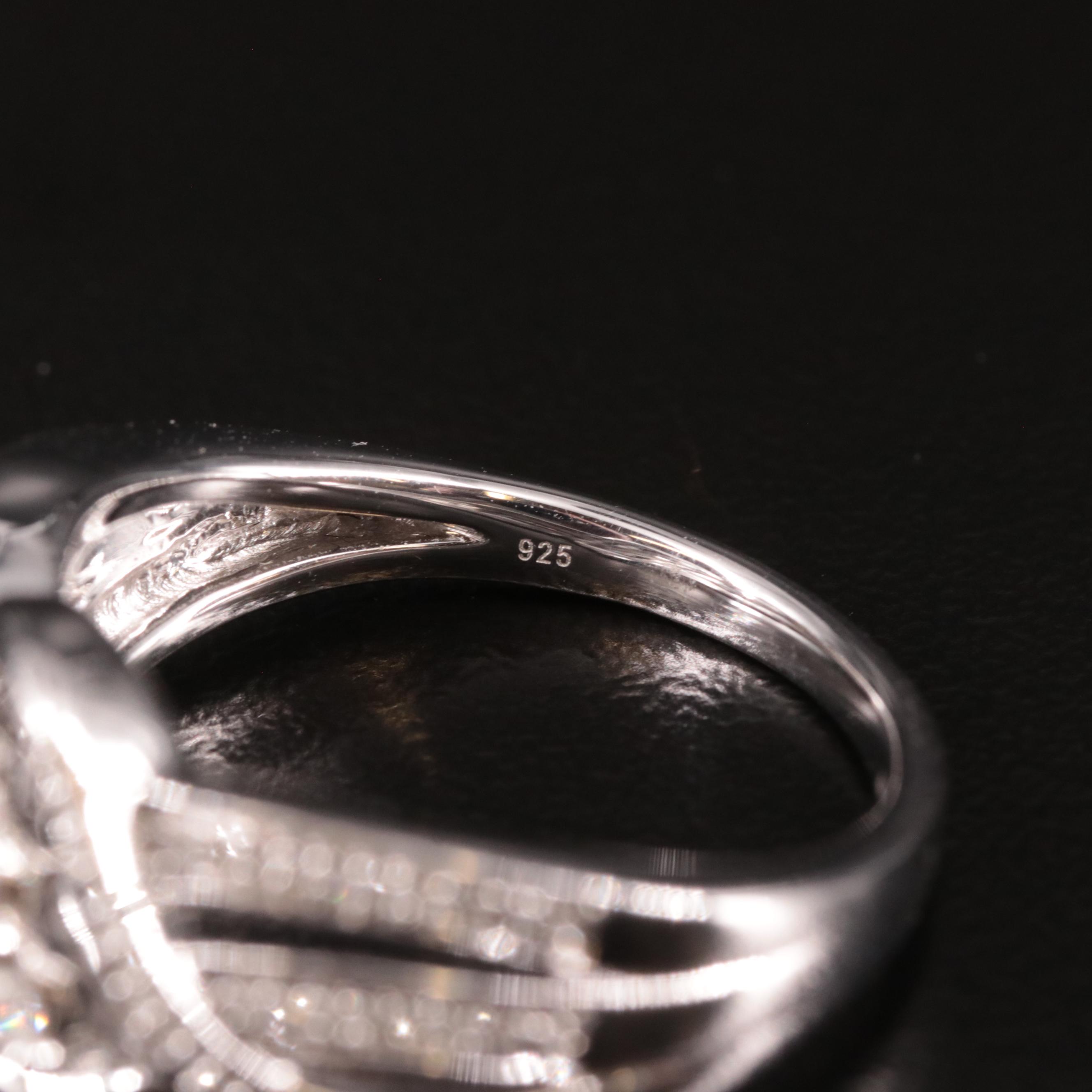 Sterling Diamond Crossover Ring