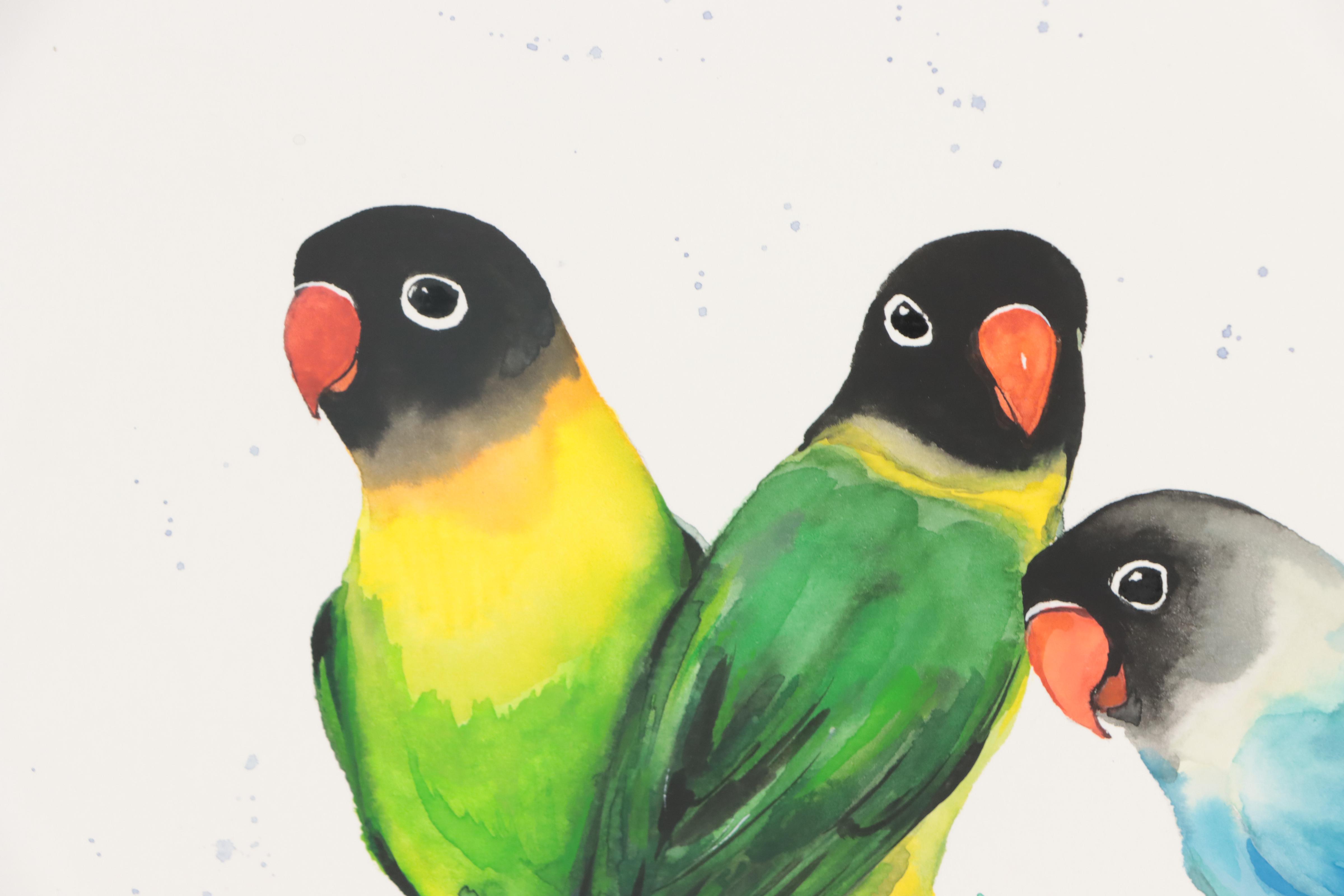 Anne Gorywine Watercolor Painting of Birds, 2022