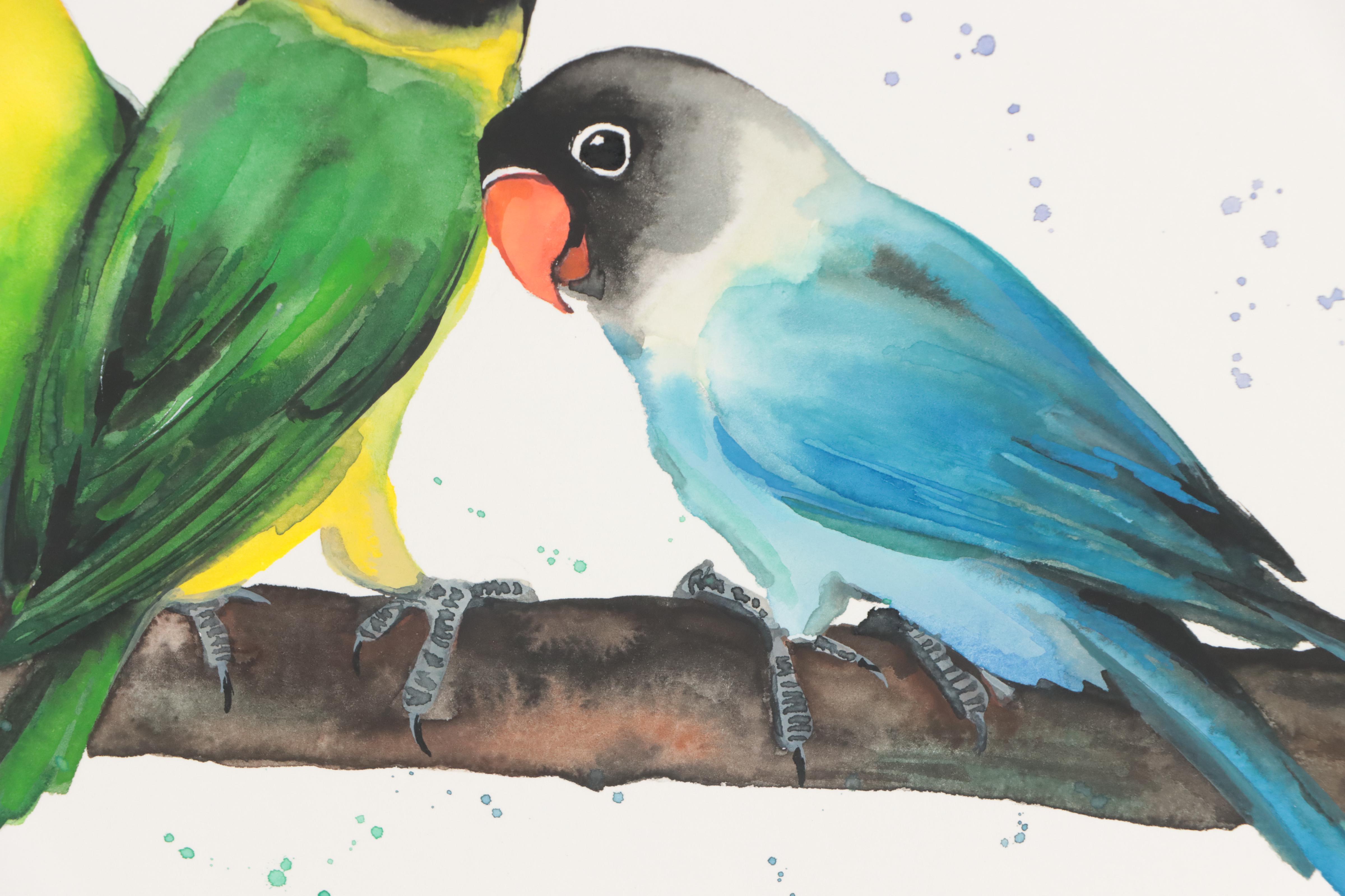 Anne Gorywine Watercolor Painting of Birds, 2022