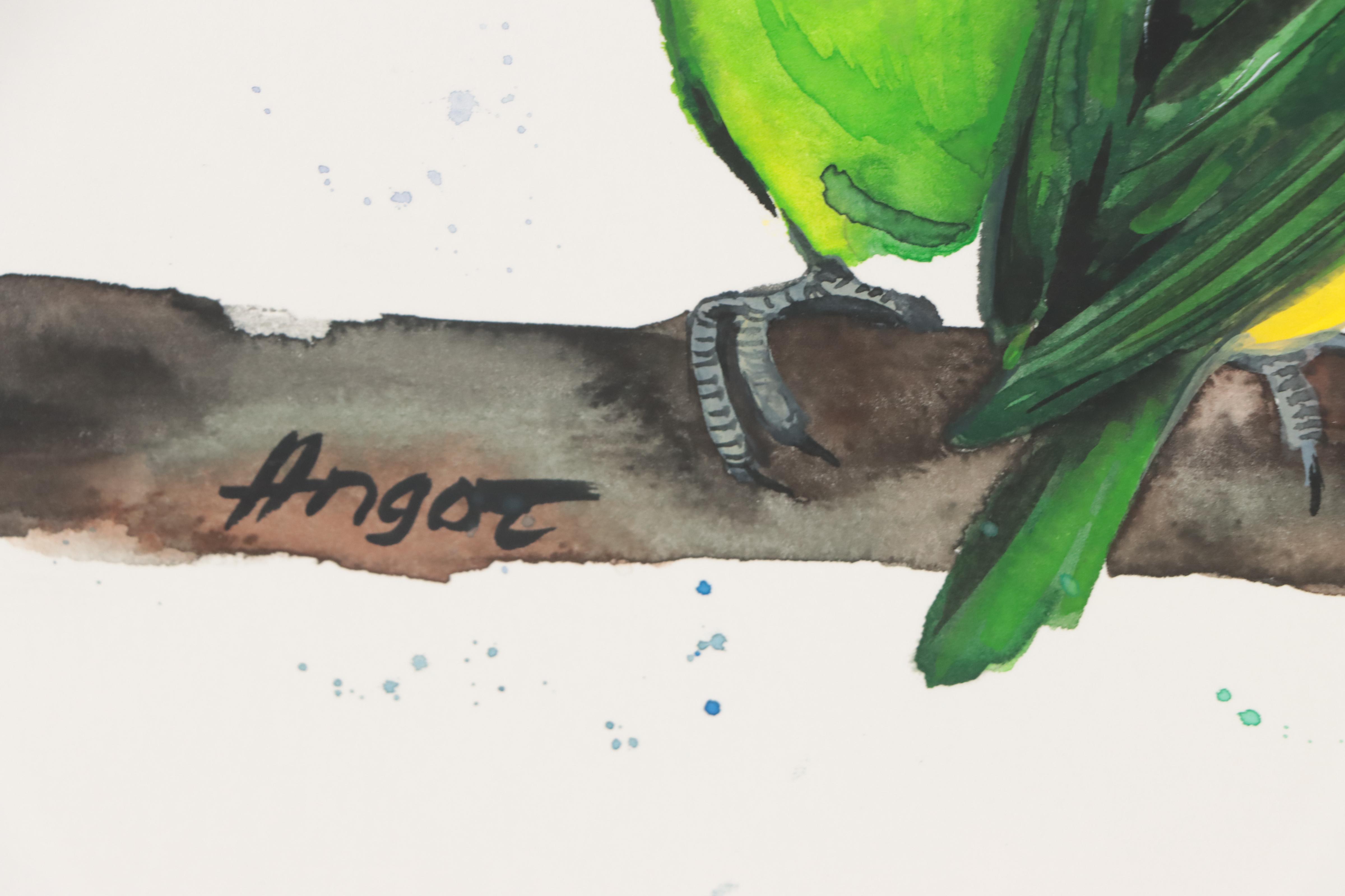 Anne Gorywine Watercolor Painting of Birds, 2022