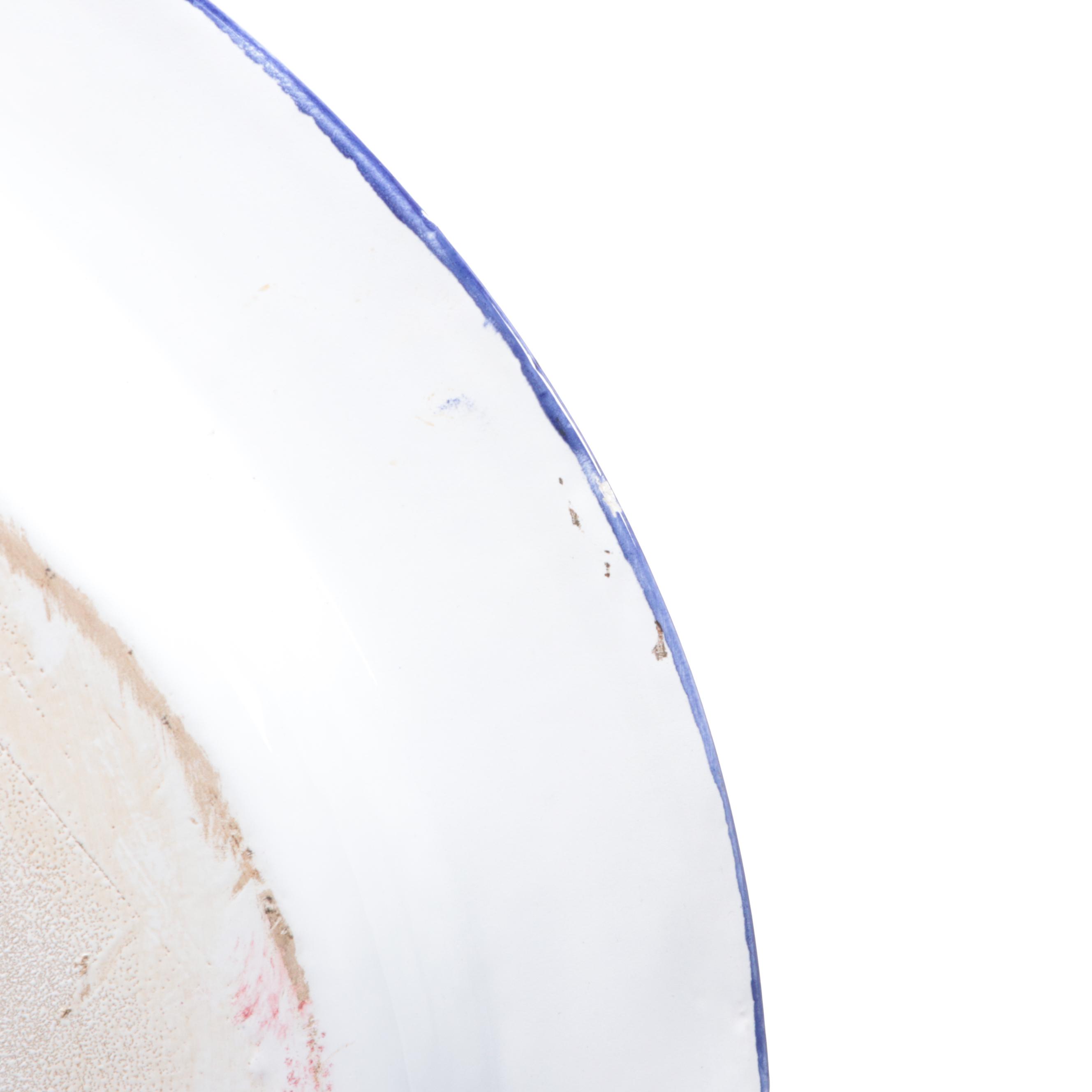 Baudiuelli Italian Earthenware Decorative Charger with Stand