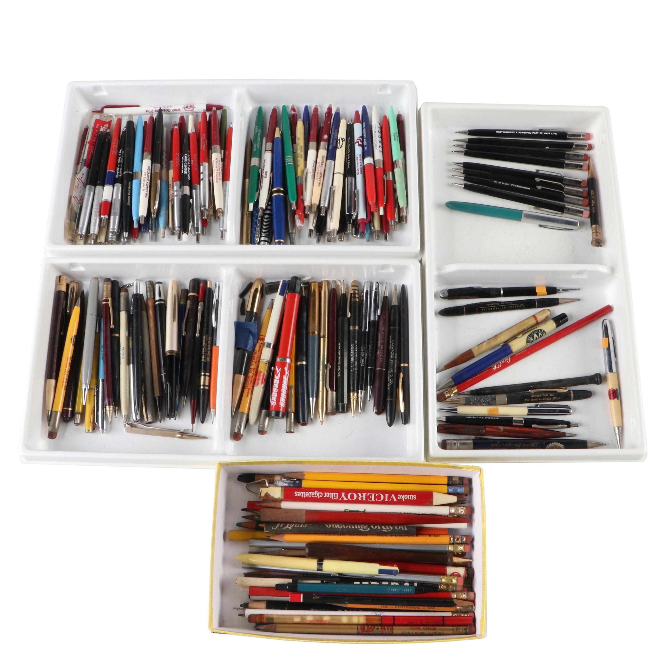 Vintage Advertising Pencil and Pen Assortment