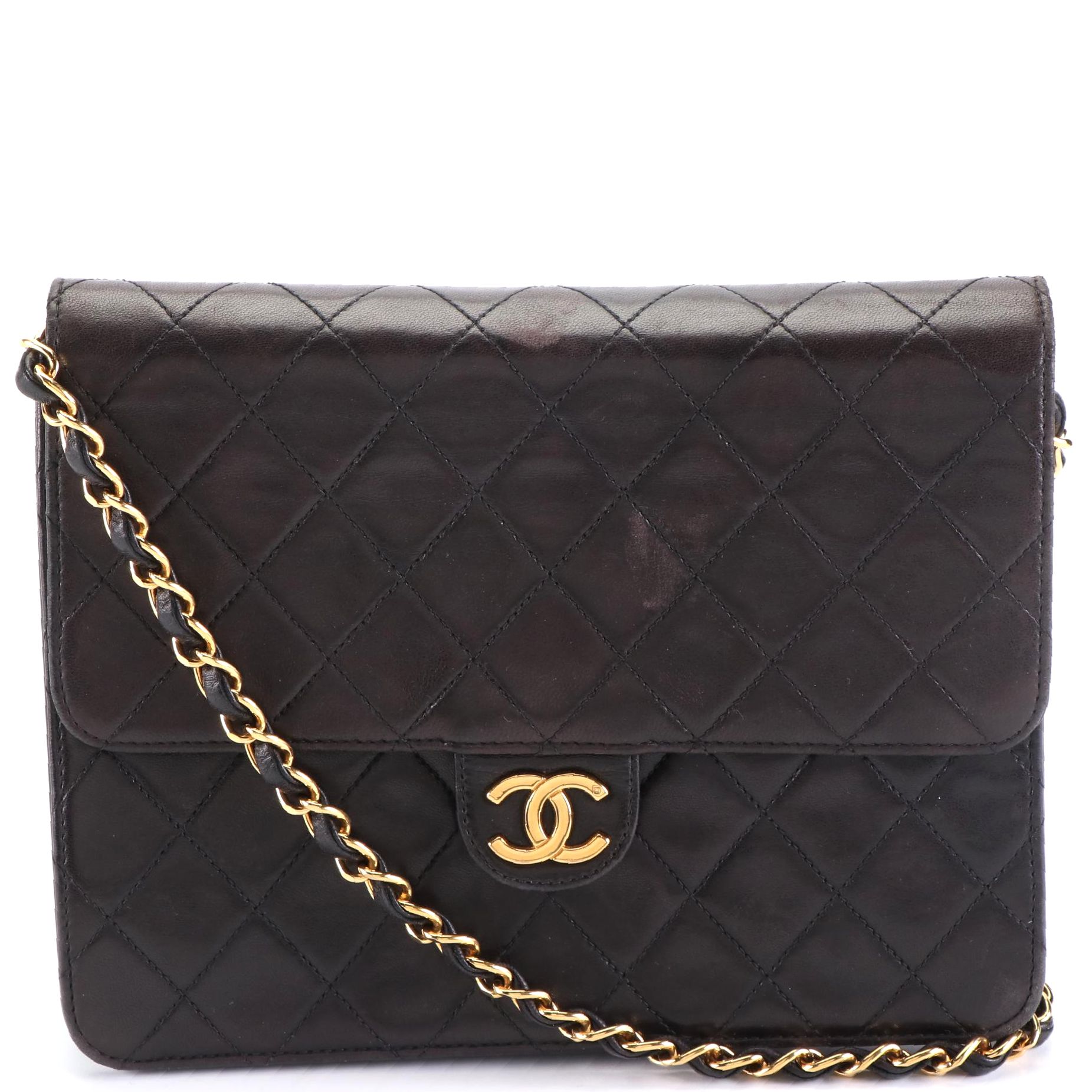 Chanel Flap Chain Strap Bag in Matelassé Lambskin Leather
