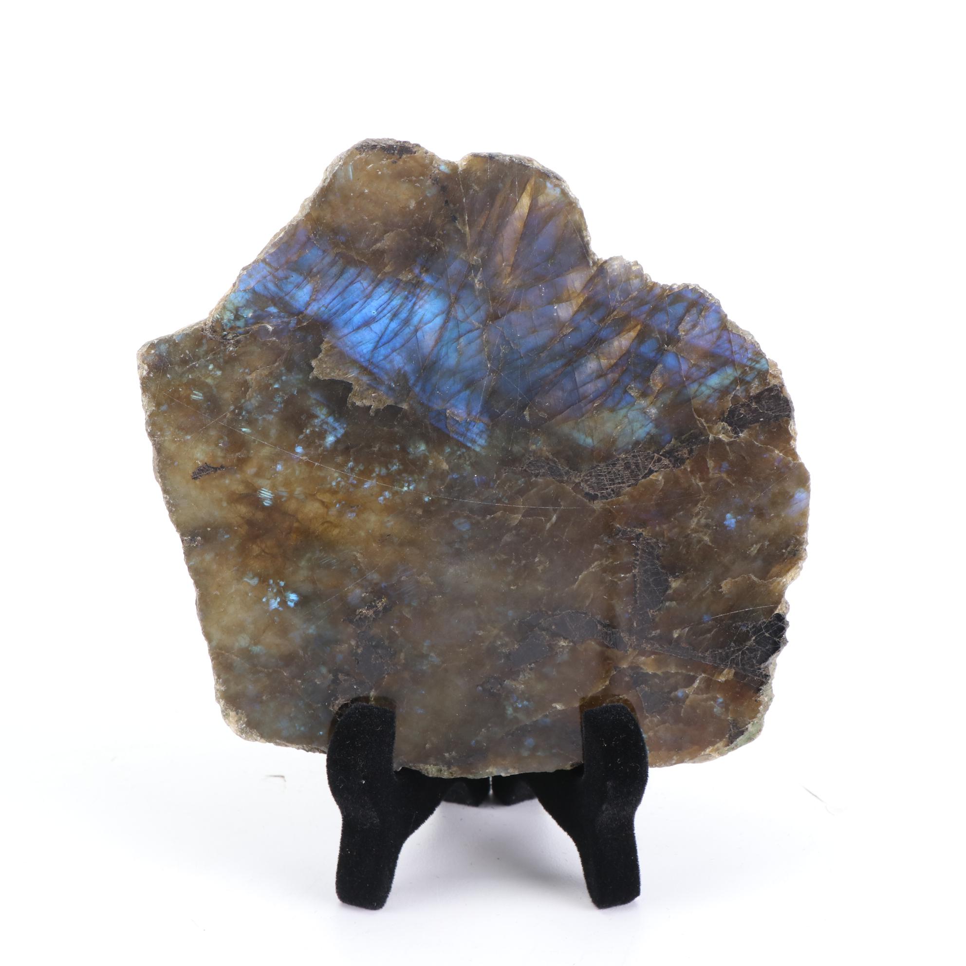 Polished Labradorite Slice Mineral Specimen