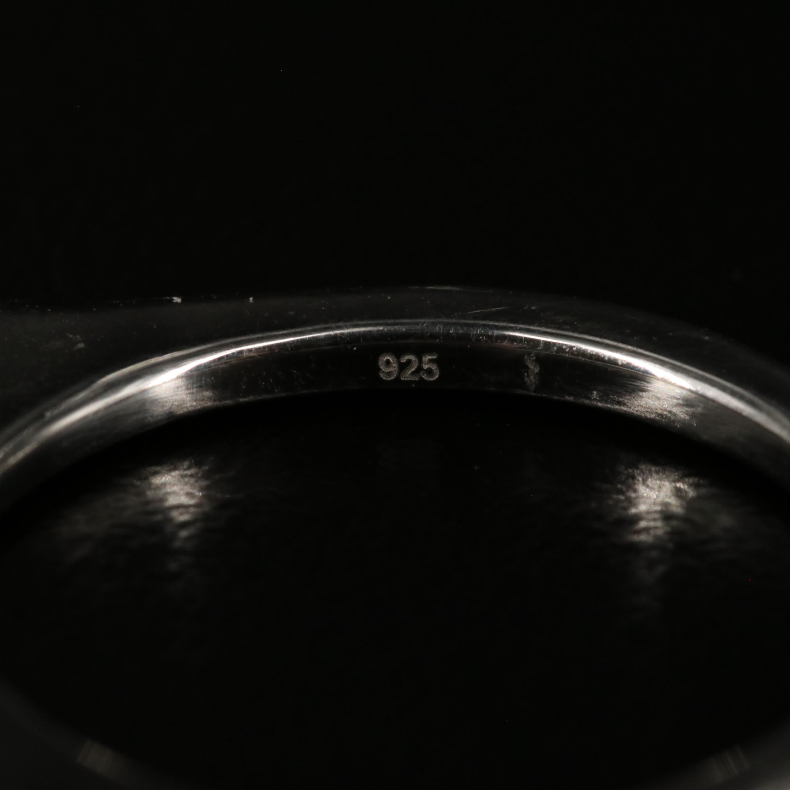 Sterling Diamond Bar Ring