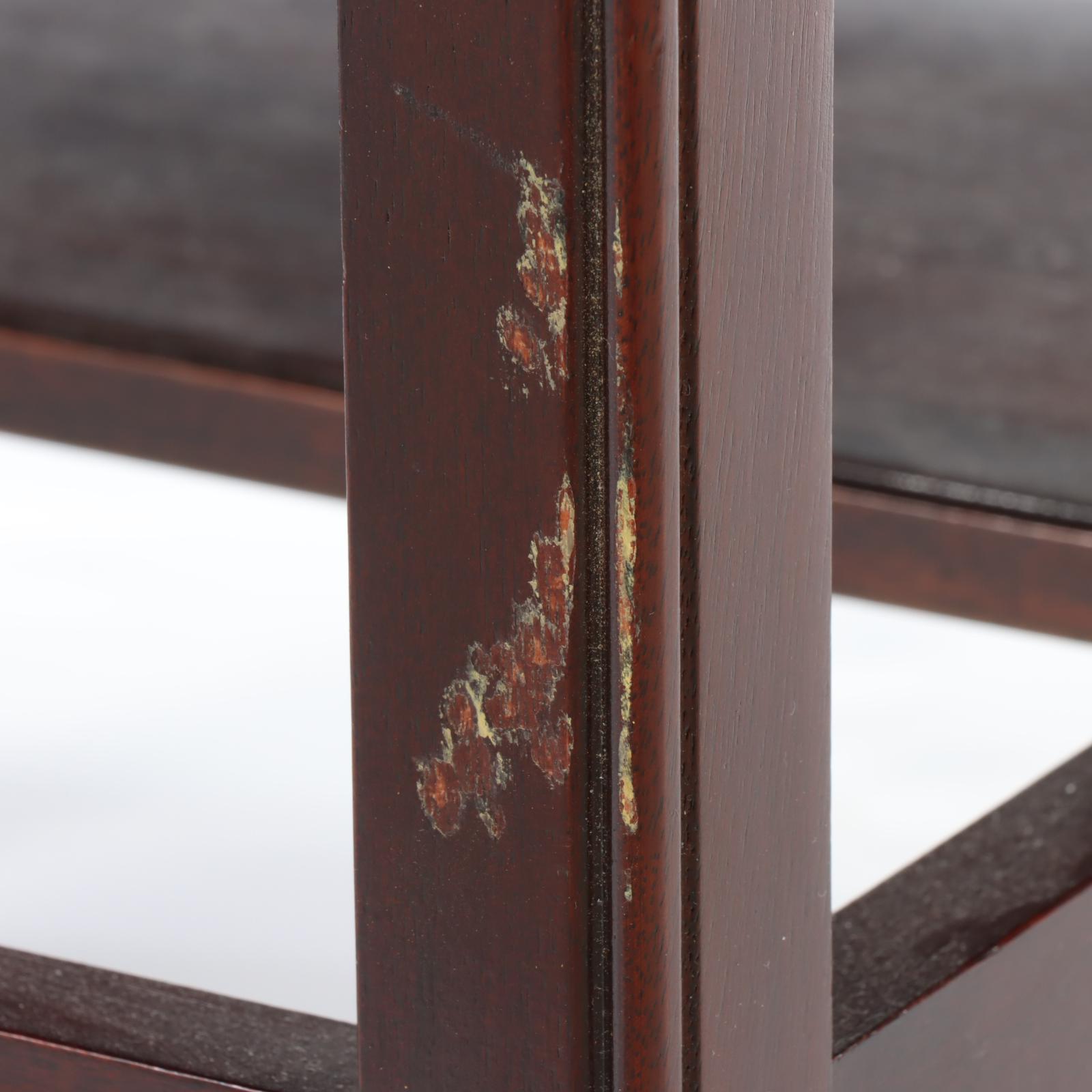 Set of Councill Craftsmen Federal Style Mahogany and Marquetry Bed Steps