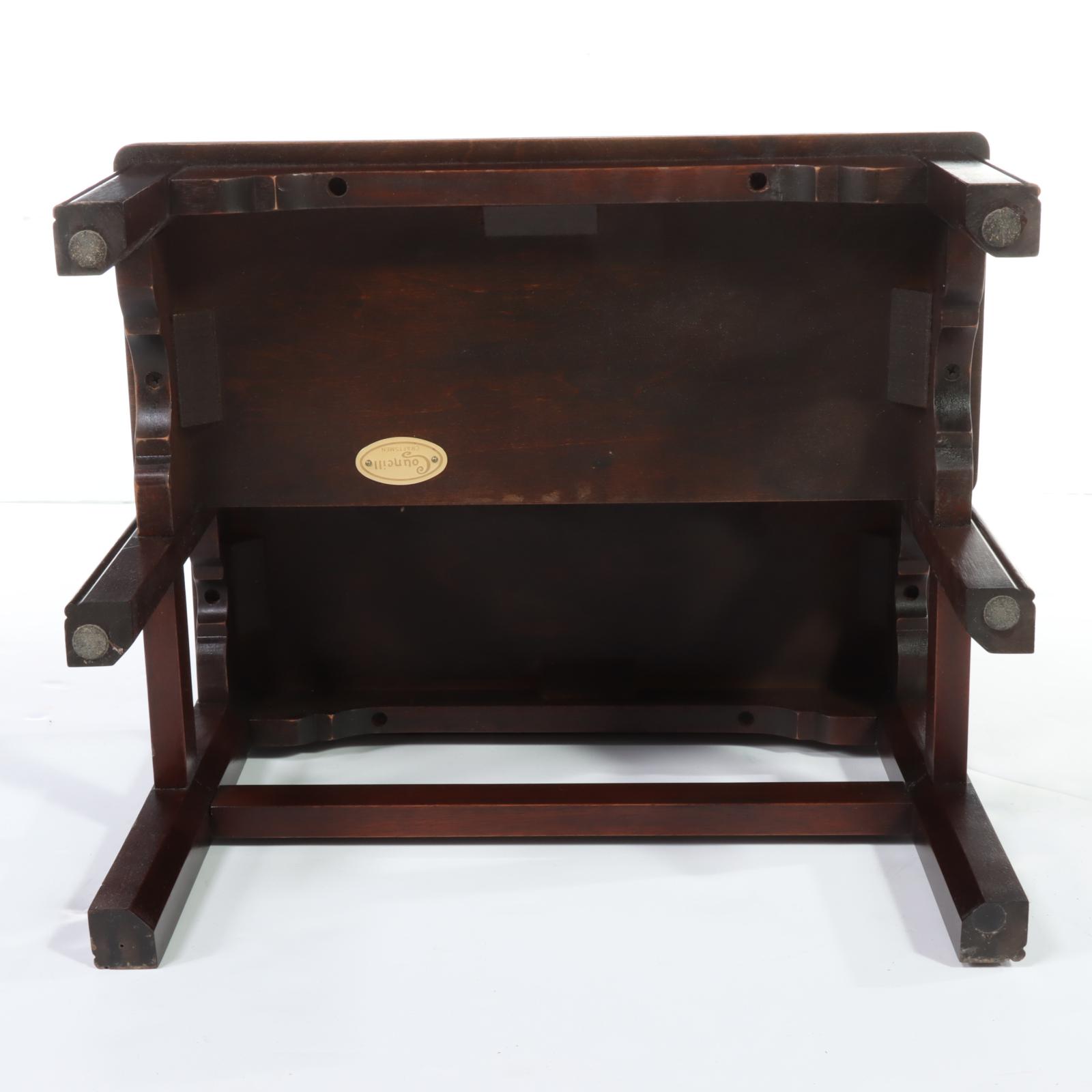 Set of Councill Craftsmen Federal Style Mahogany and Marquetry Bed Steps