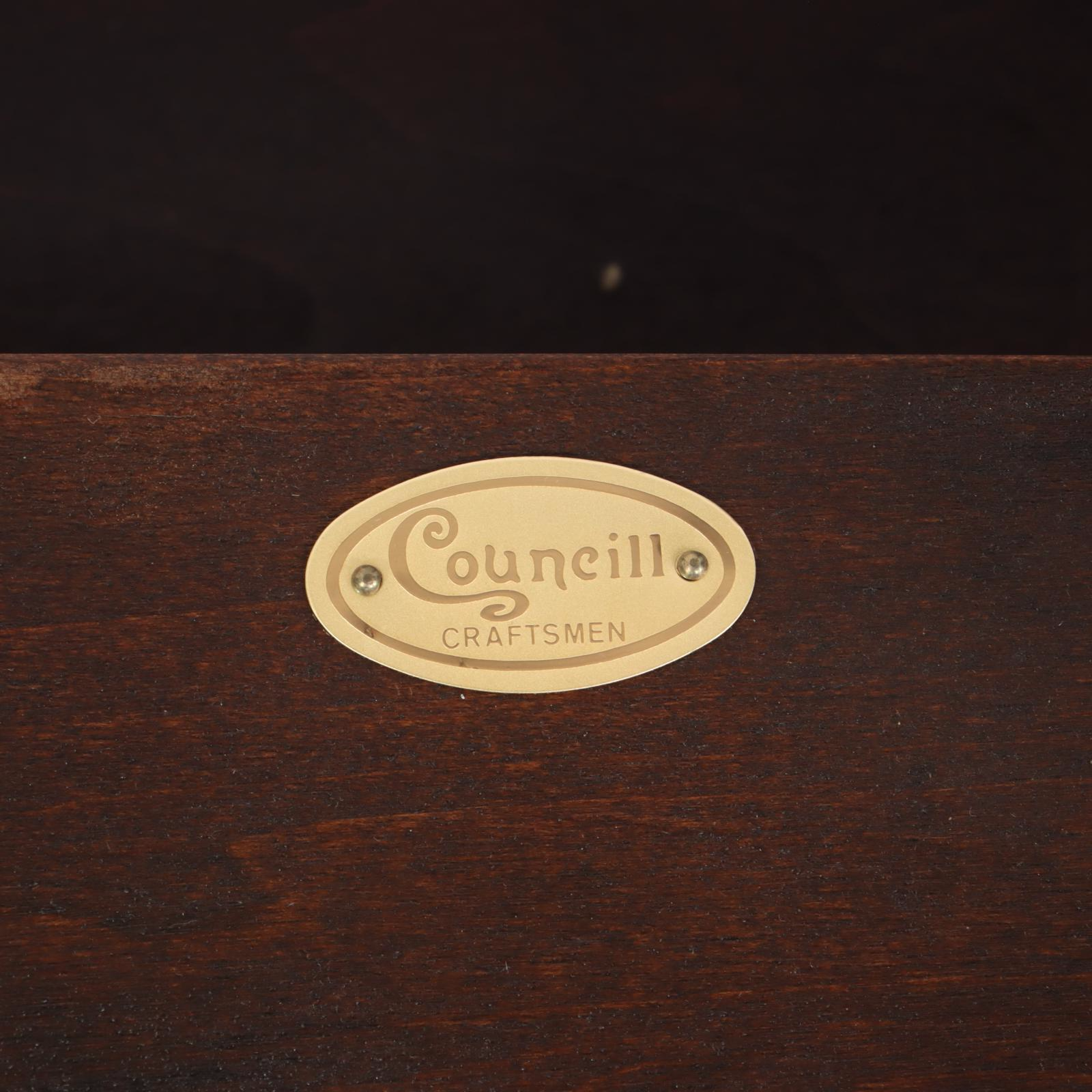 Set of Councill Craftsmen Federal Style Mahogany and Marquetry Bed Steps