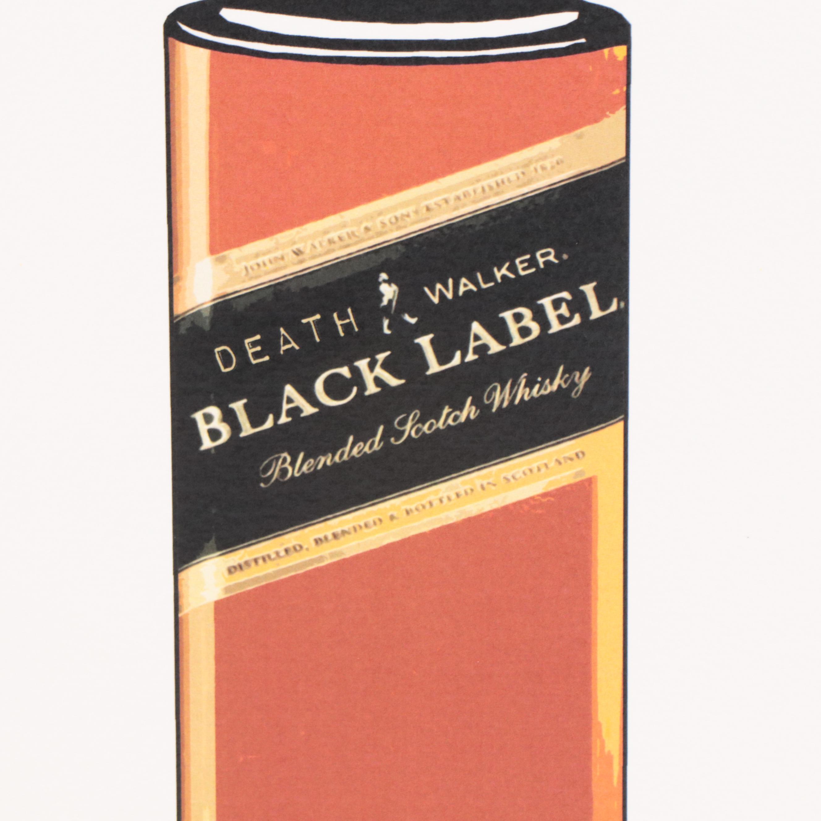 Death NYC Pop Art Graphic Print of Johnnie Walker Spray Can, 2019