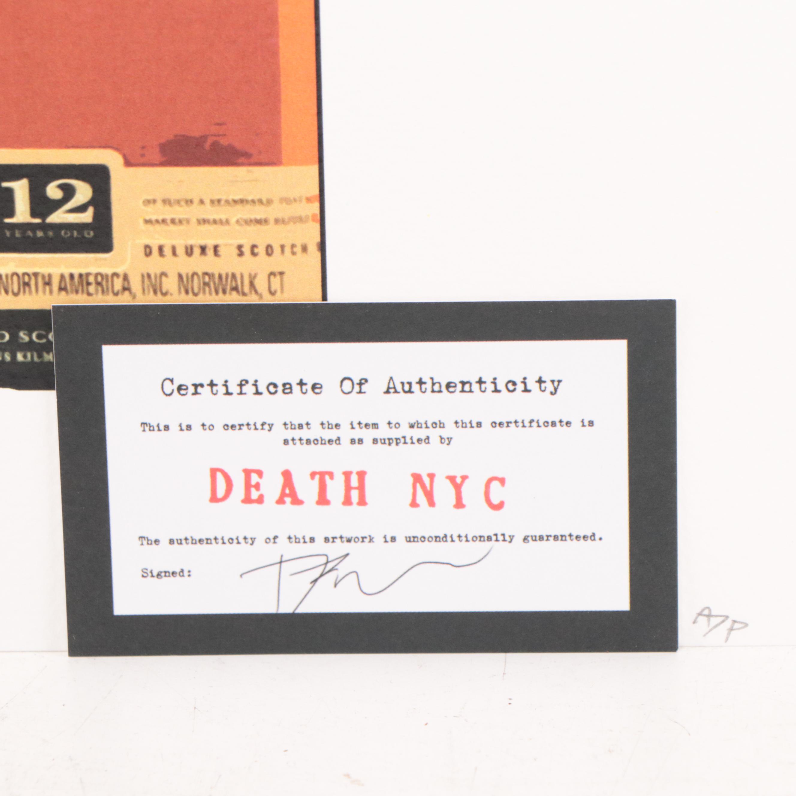 Death NYC Pop Art Graphic Print of Johnnie Walker Spray Can, 2019