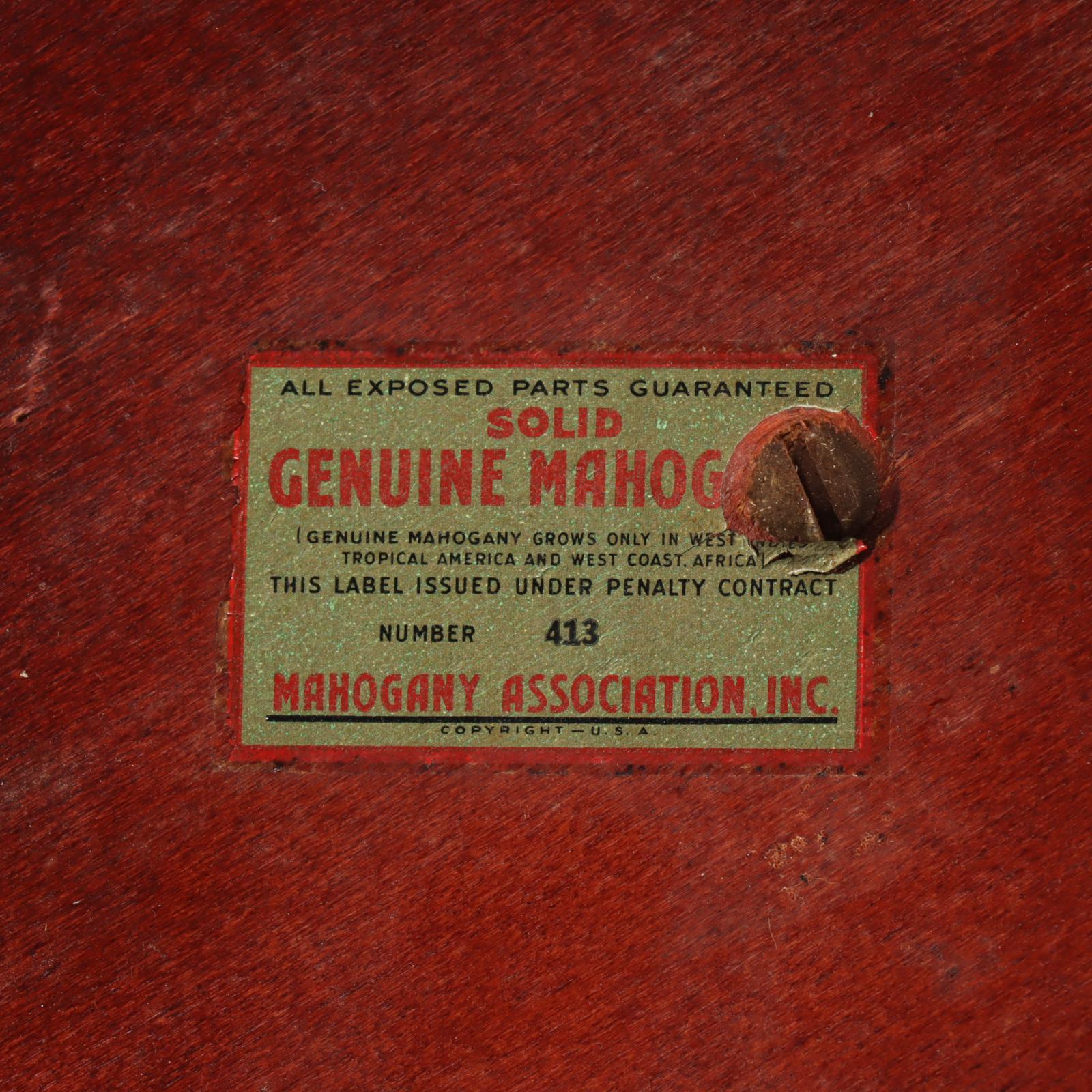 Victorian Style Mahogany and White Marble Stand, 20th Century