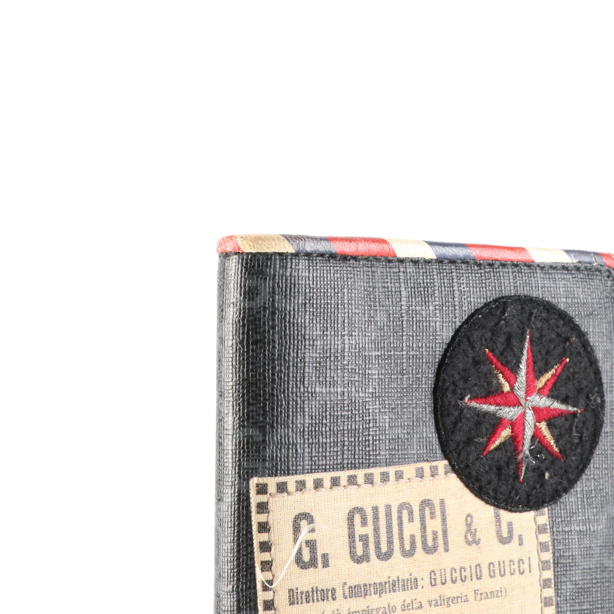 Gucci Night Courrier Bifold Wallet in Blue GG Supreme Canvas