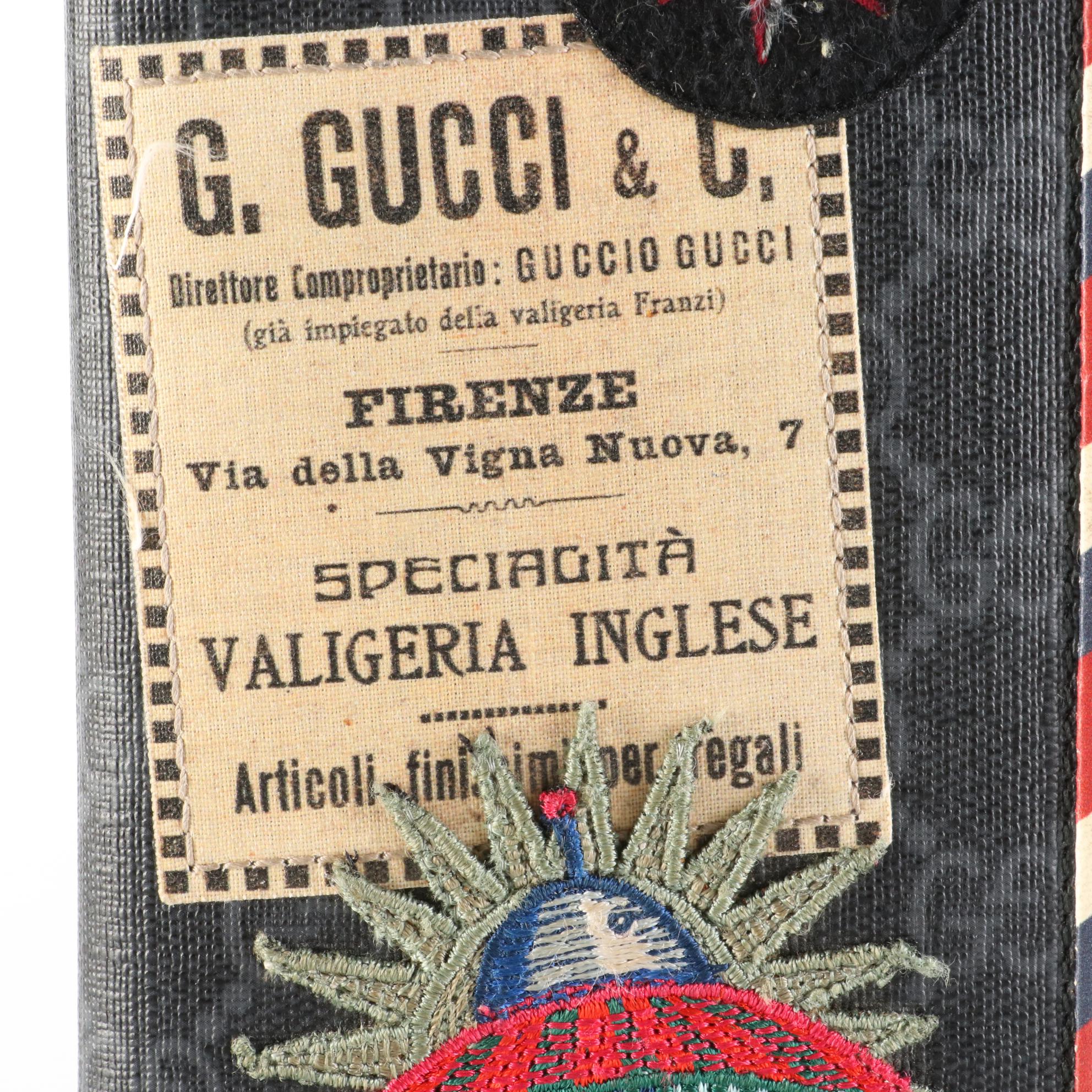 Gucci Night Courrier Bifold Wallet in Blue GG Supreme Canvas