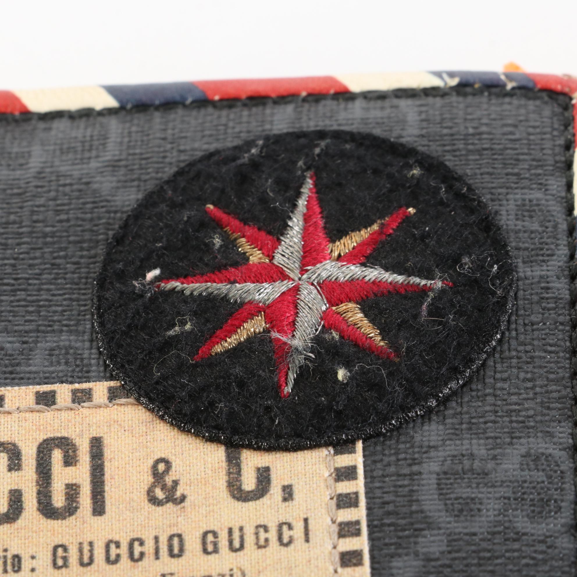 Gucci Night Courrier Bifold Wallet in Blue GG Supreme Canvas