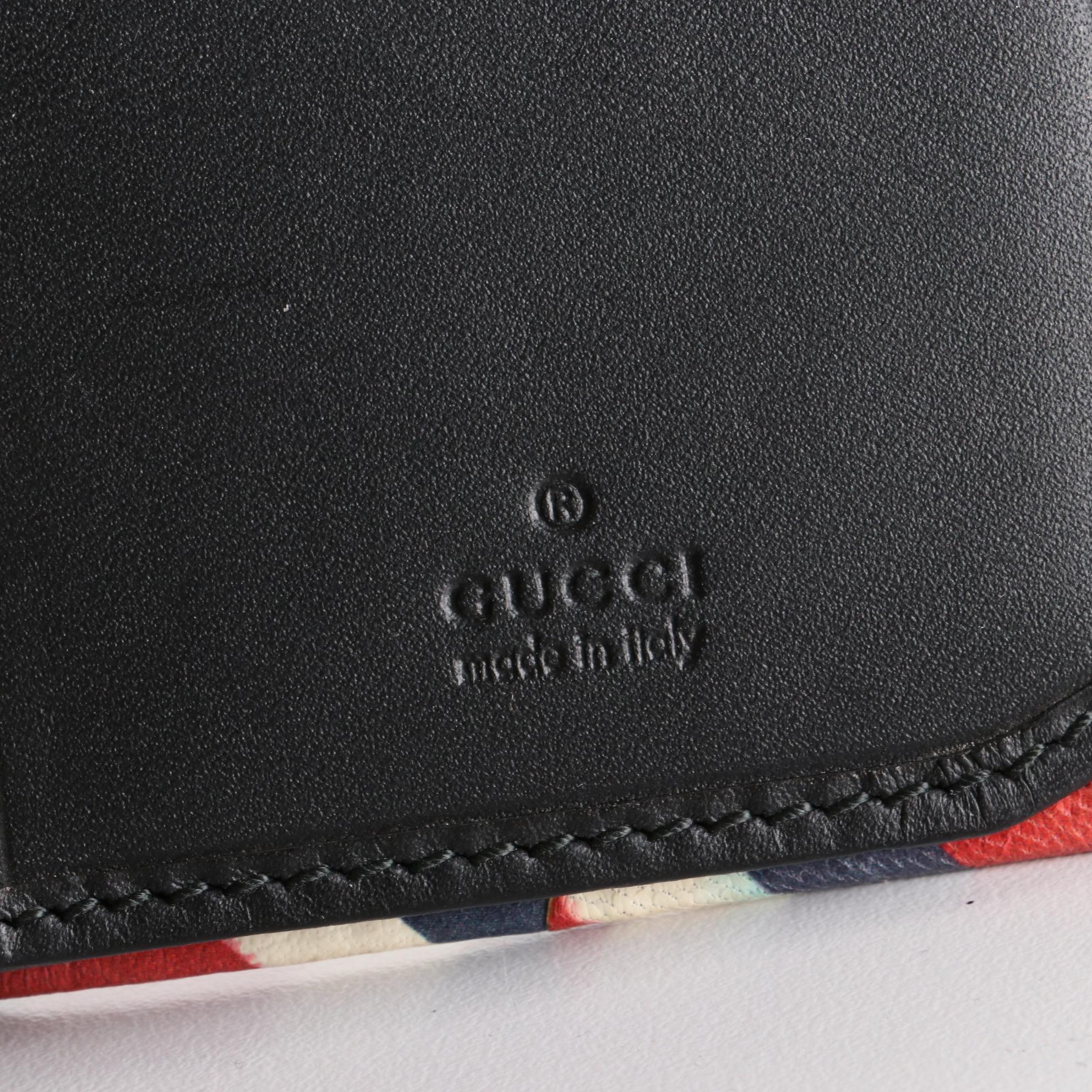 Gucci Night Courrier Bifold Wallet in Blue GG Supreme Canvas