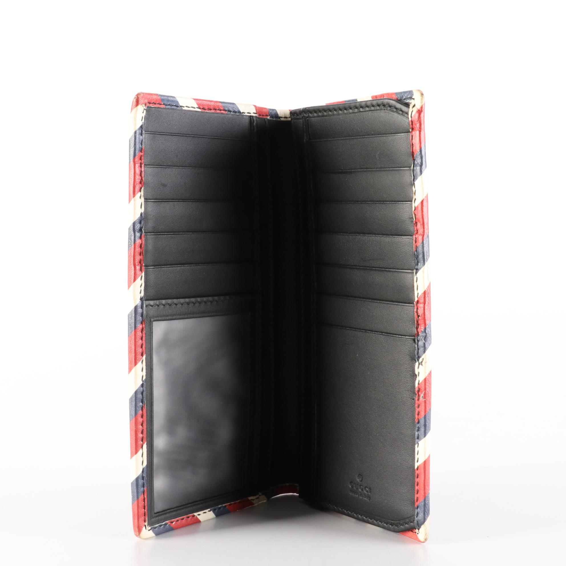 Gucci Night Courrier Bifold Wallet in Blue GG Supreme Canvas