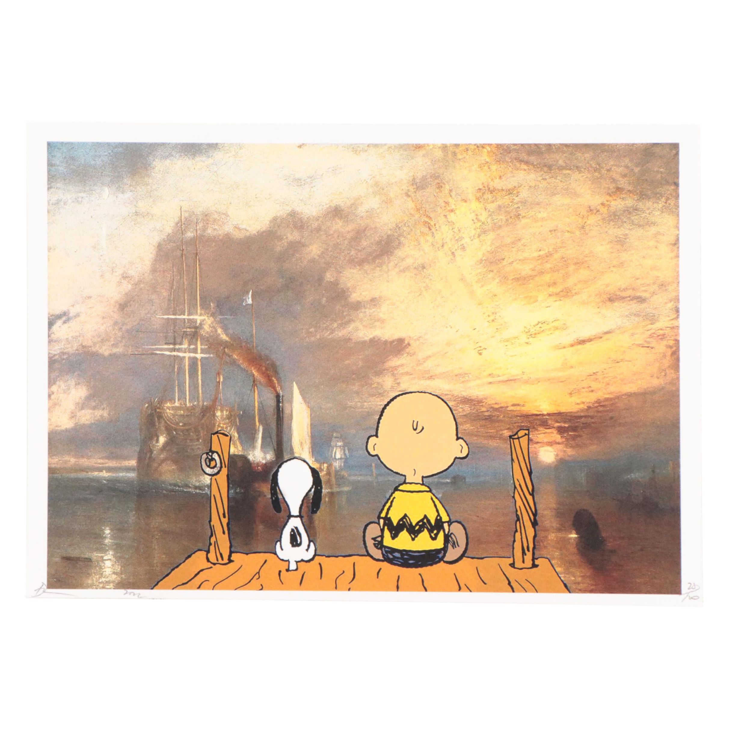 Death NYC Pop Art Graphic Print of Peanuts and JMW Turner, 2022