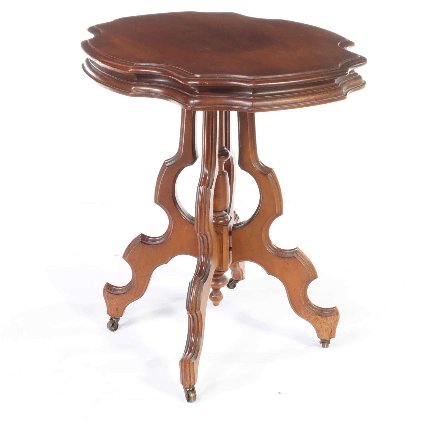 Victorian Walnut Side Table, Late 19th Century