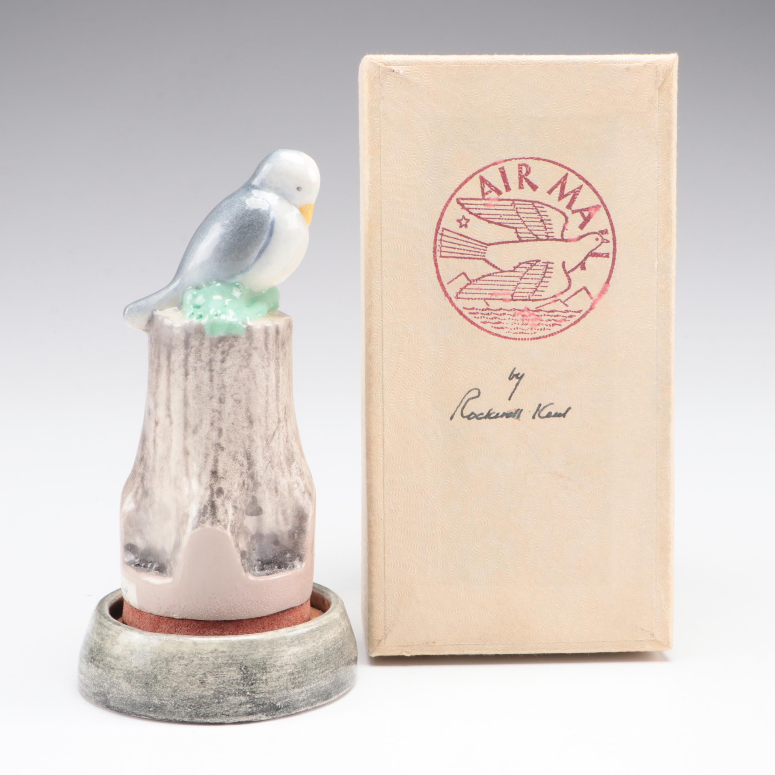 Rockwell Kent Ceramic Air Mail Figural Stamp