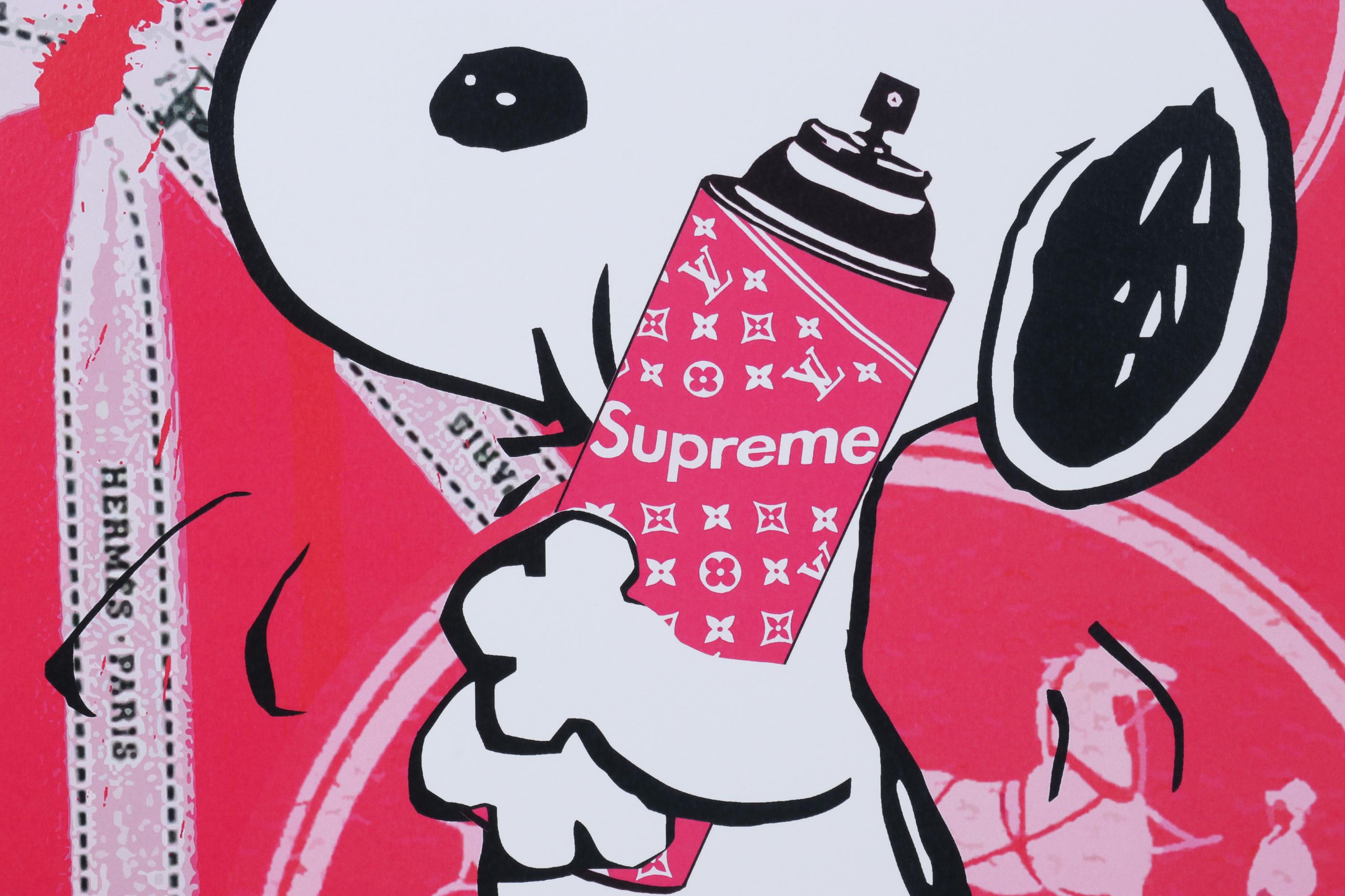 Death NYC Digital Pop Art Print on Paper "Supreme Snoopy / Hermes," 2020