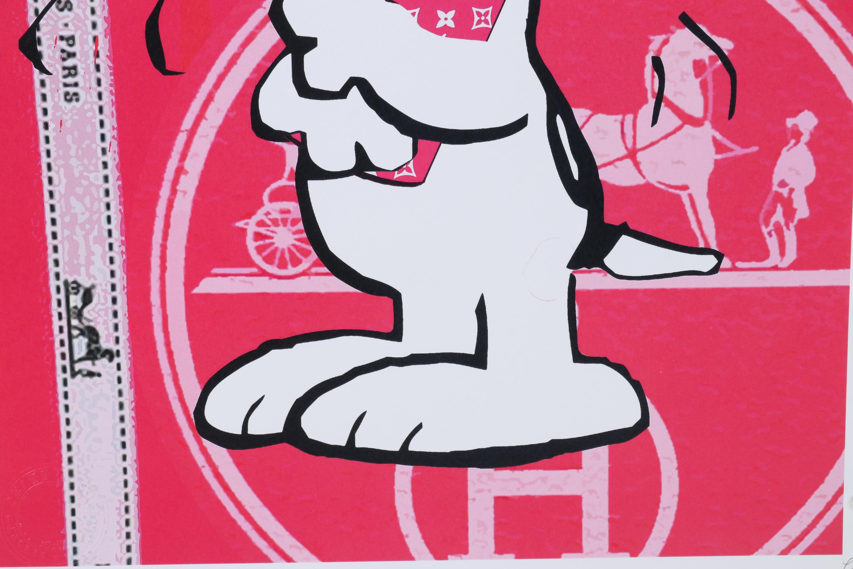 Death NYC Digital Pop Art Print on Paper "Supreme Snoopy / Hermes," 2020