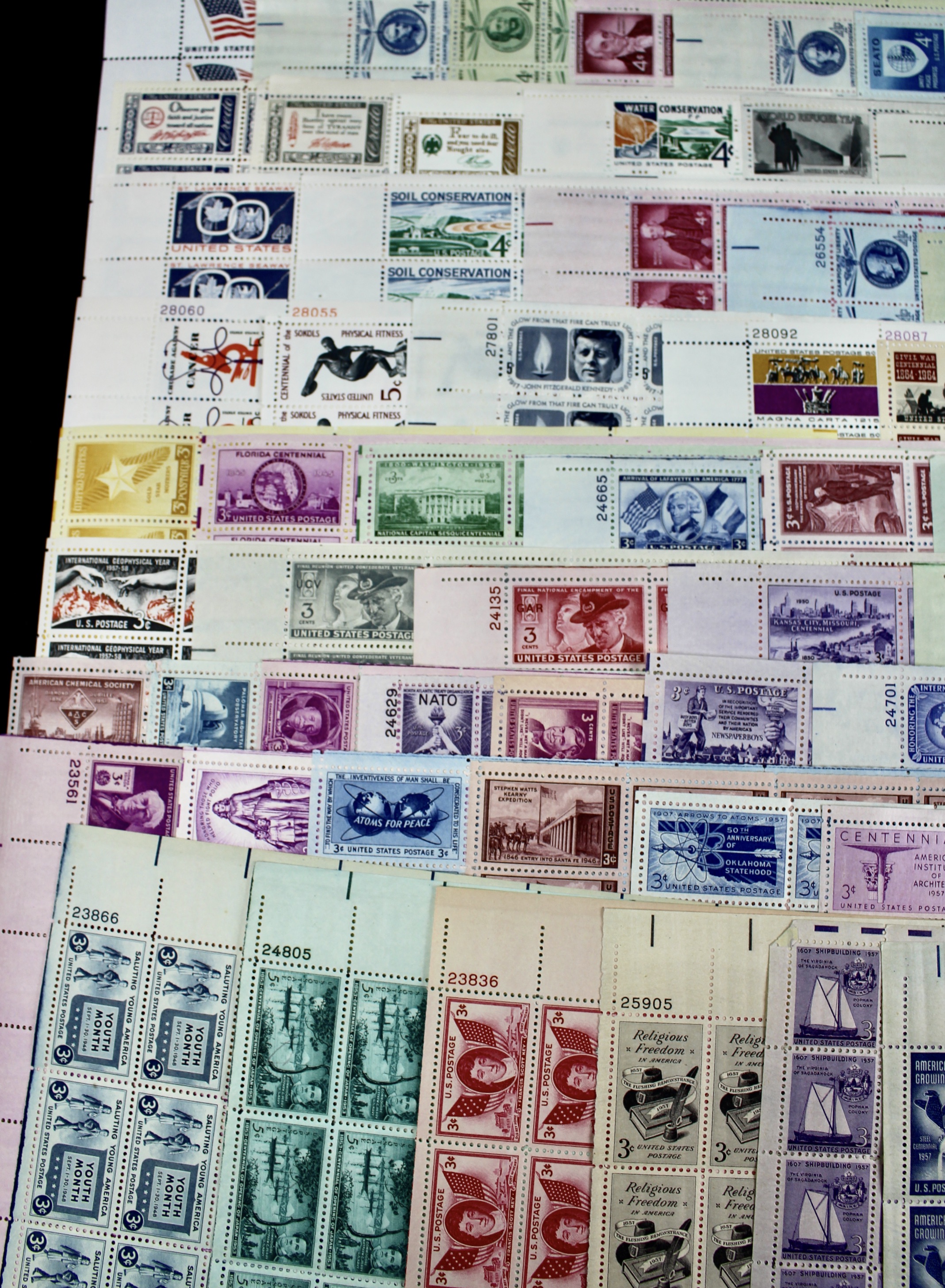 Seventy-Seven Different U.S. Postage Stamp Sheets