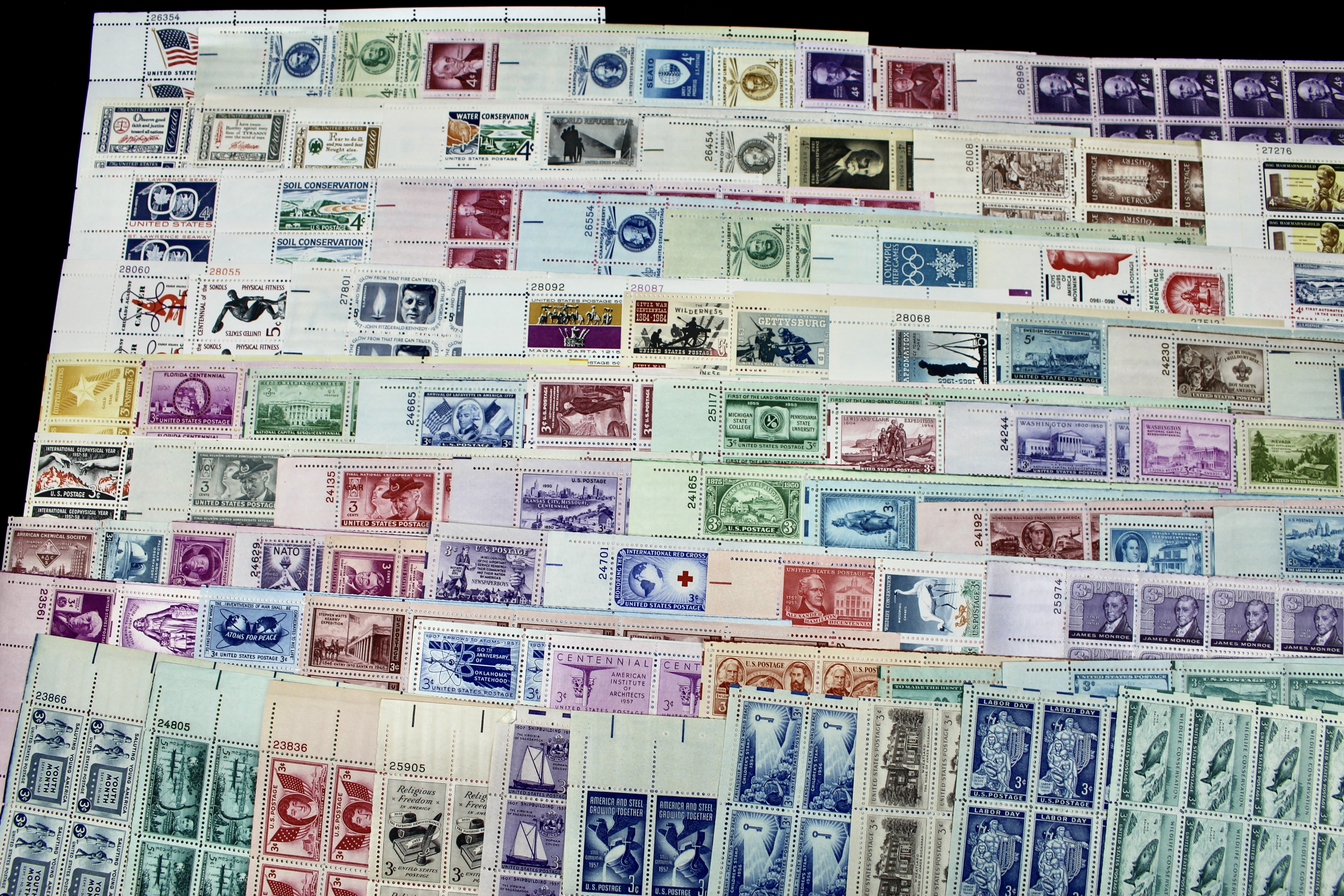 Seventy-Seven Different U.S. Postage Stamp Sheets