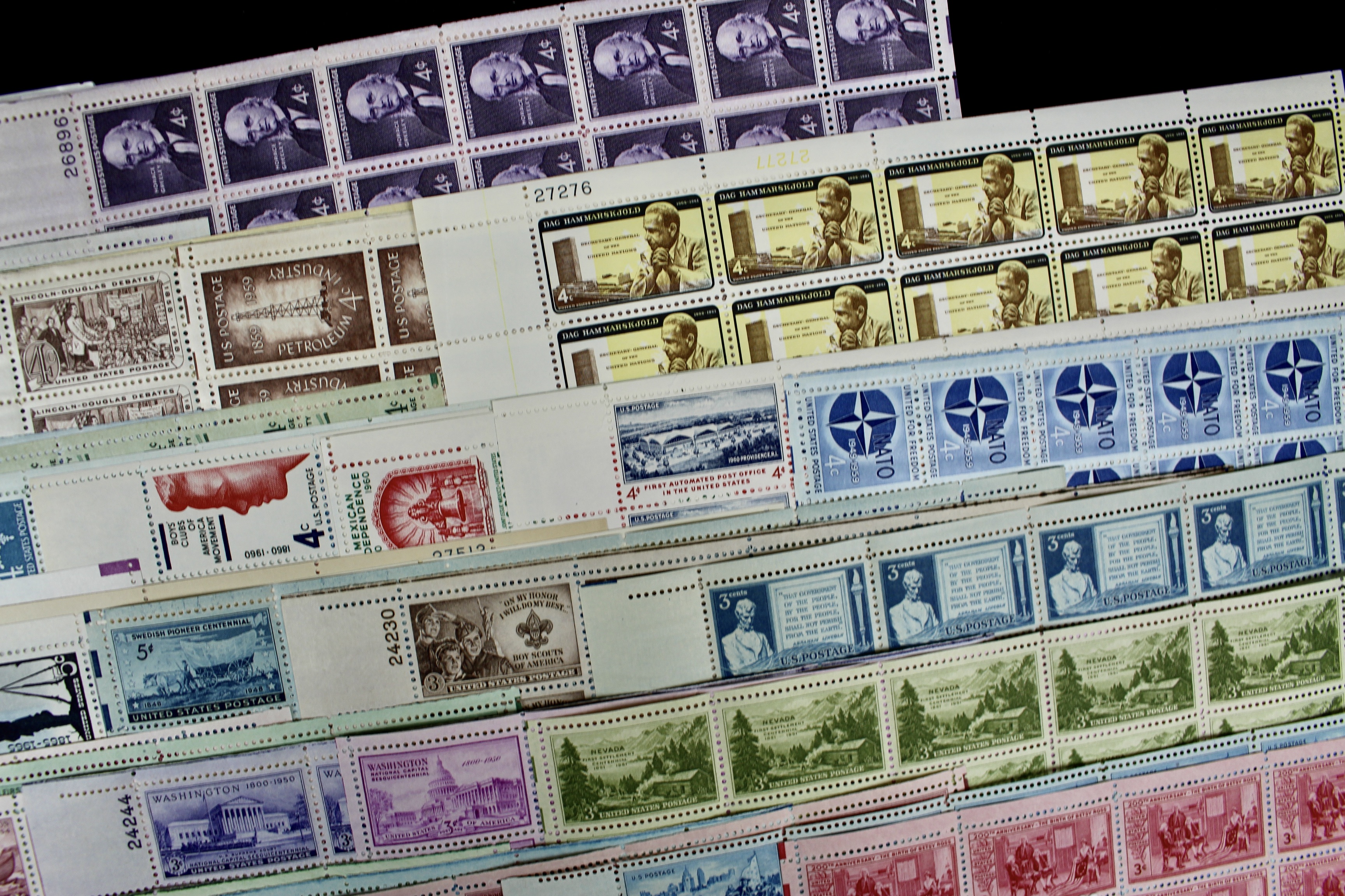 Seventy-Seven Different U.S. Postage Stamp Sheets