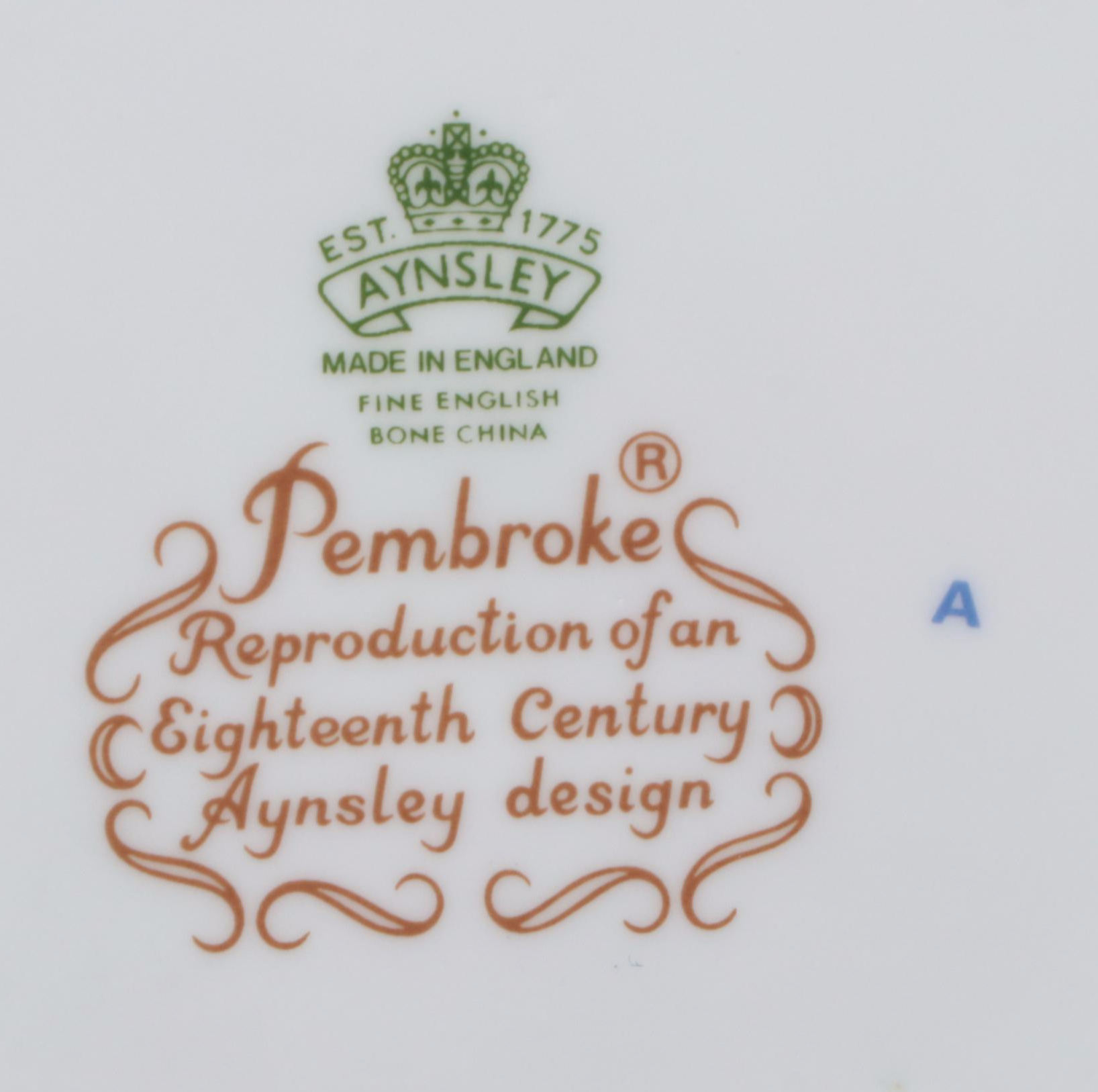 Ansley "Pembroke" Bone China Dinnerware, 1985–2015