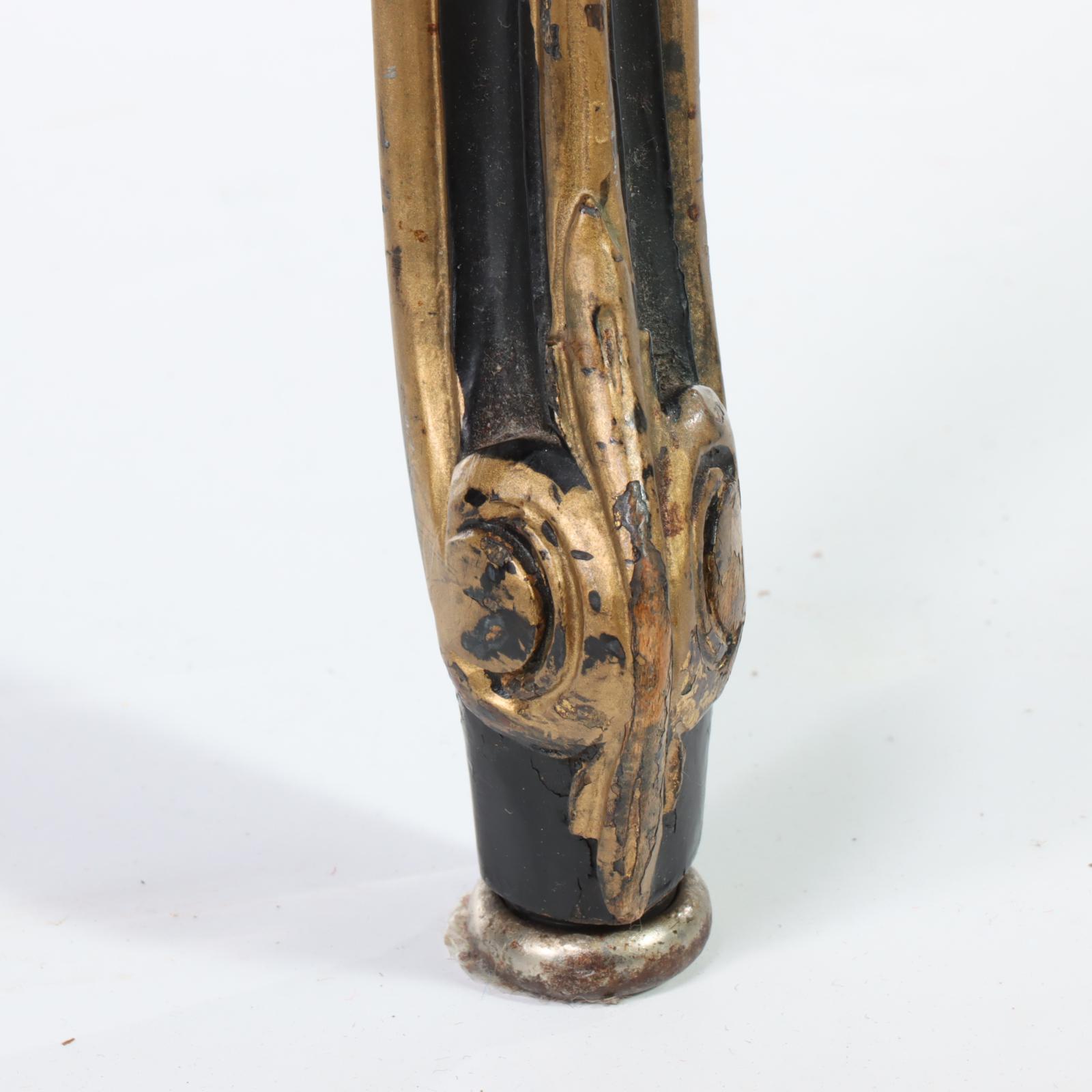 Louis XV Style Ebonized, Parcel-Gilt, and Custom-Upholstered Fauteuil