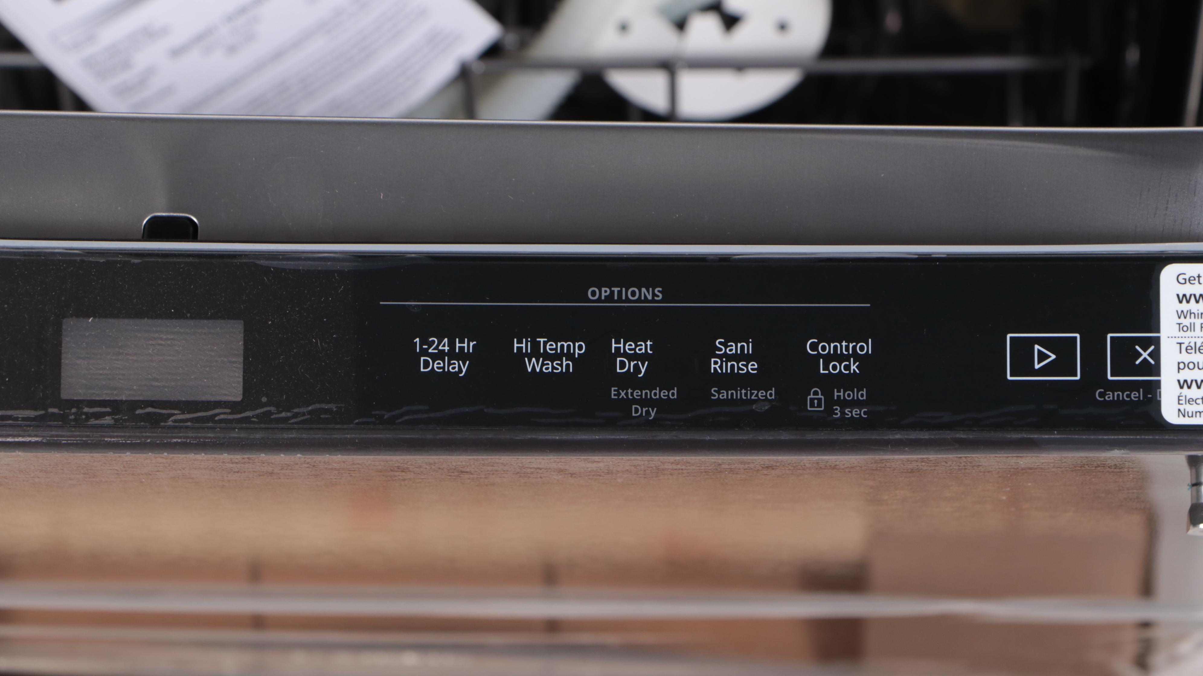 Whirlpool 24" Built-In Dishwasher with Black Stainless Steel Tub