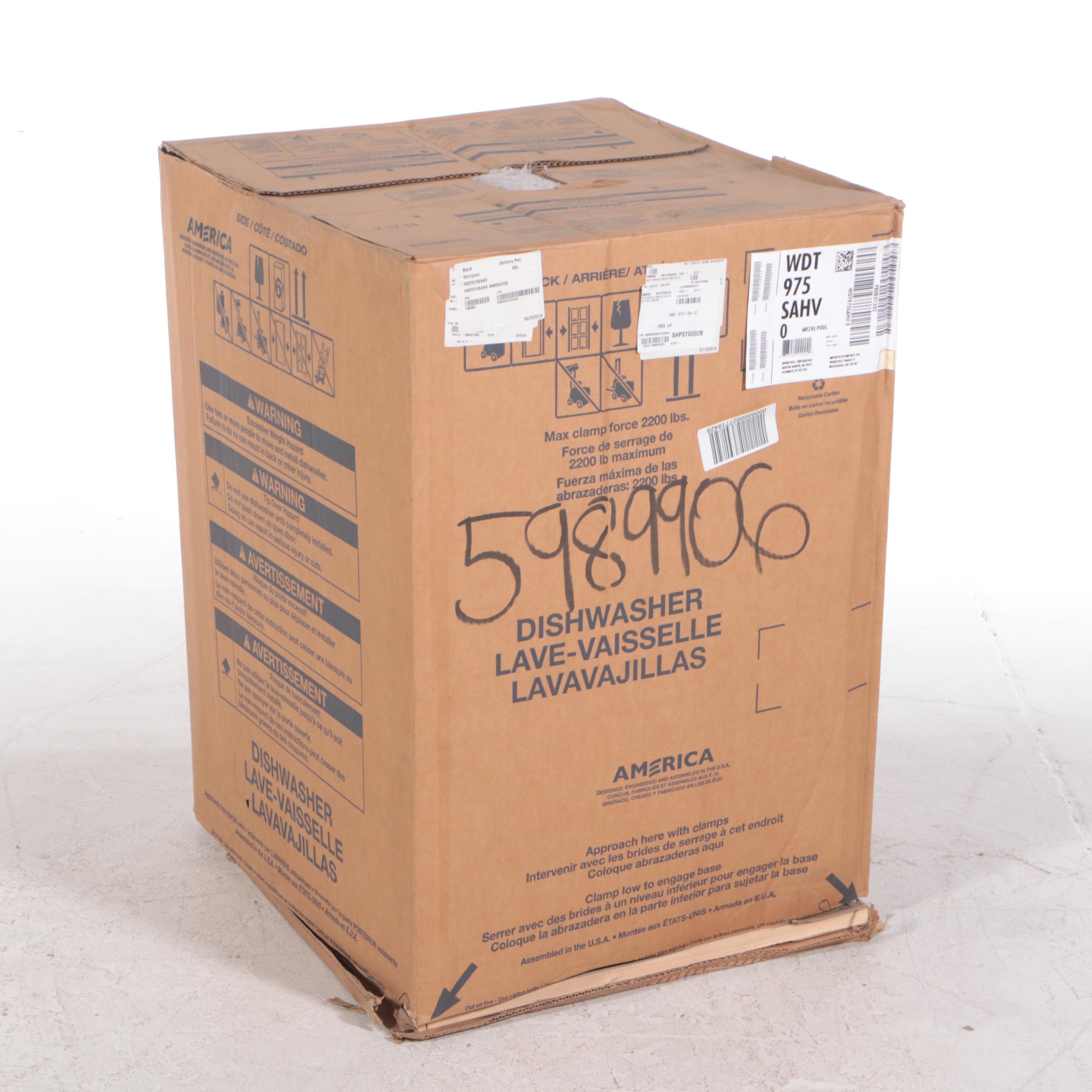 Whirlpool 24" Built-In Dishwasher with Black Stainless Steel Tub