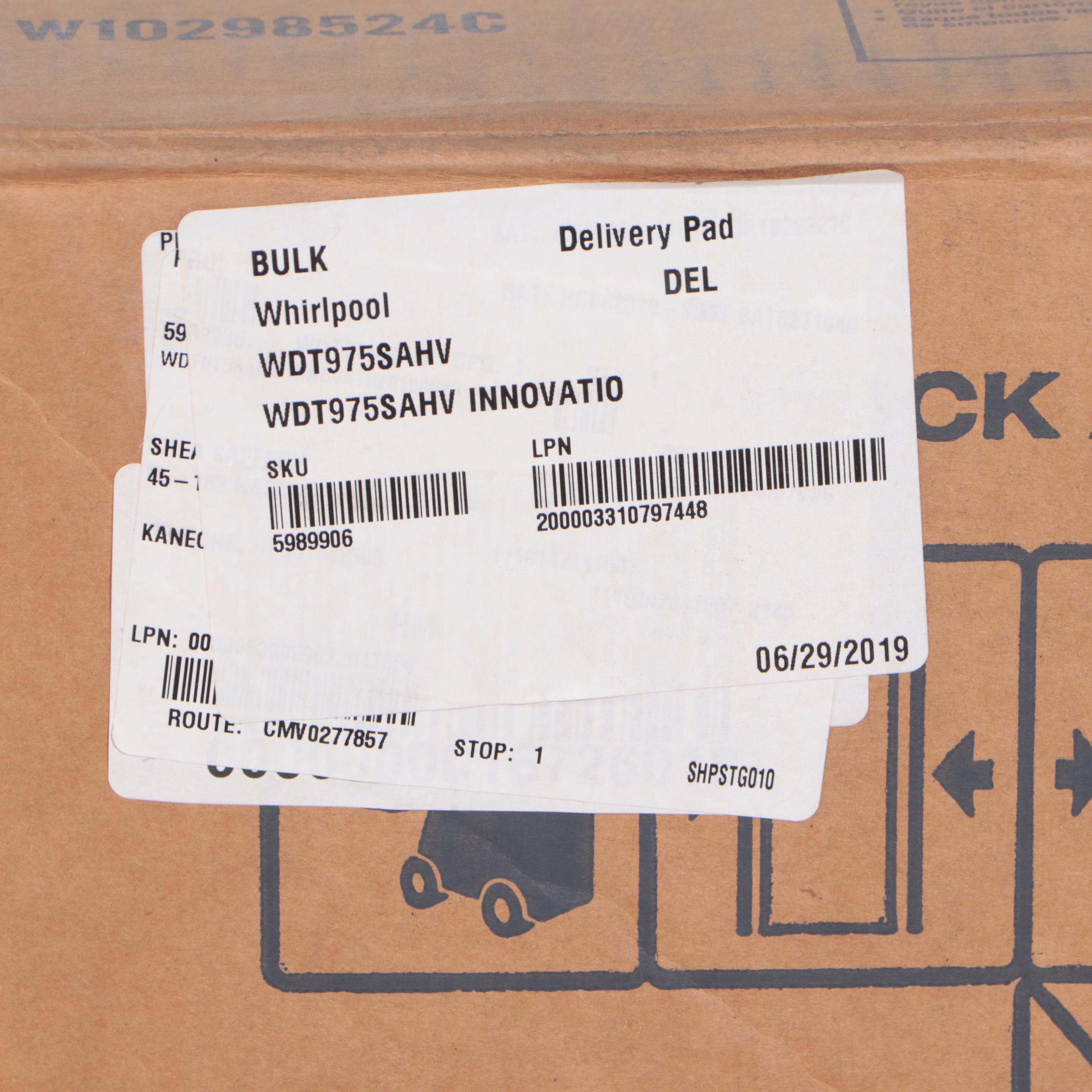 Whirlpool 24" Built-In Dishwasher with Black Stainless Steel Tub