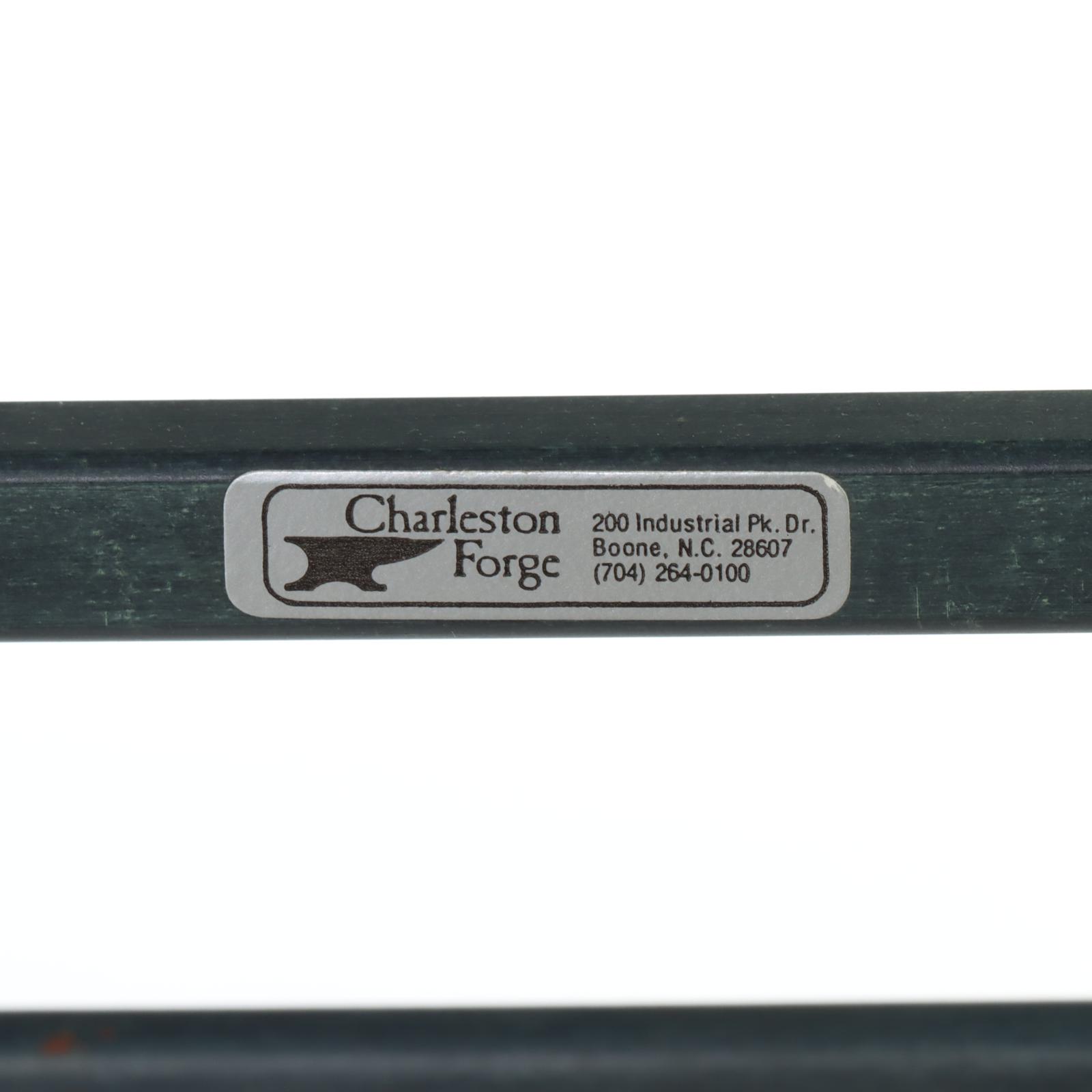 Brass-Mounted and Verdigris-Patinated Metal Towel Rack