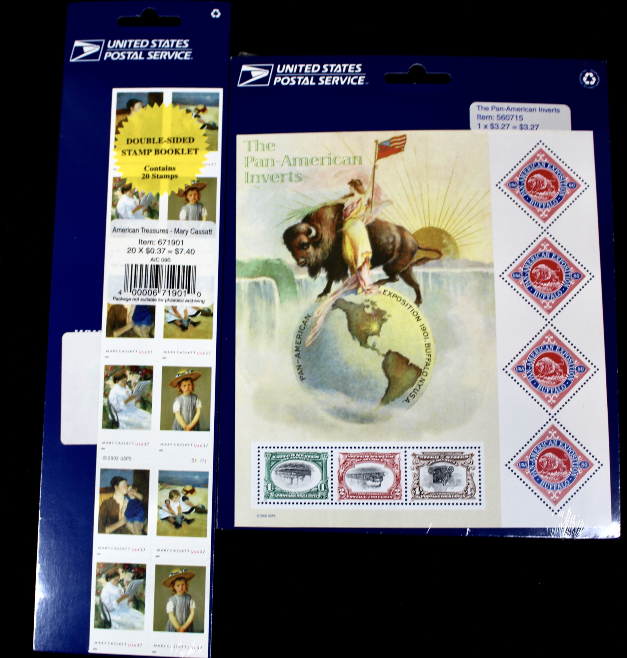 Fourteen Different U.S. Miniature Postage Stamp Sheets