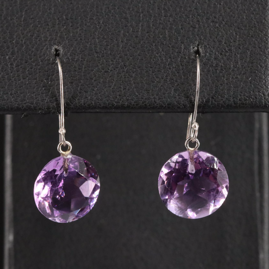 14K Amethyst Drop Earrings