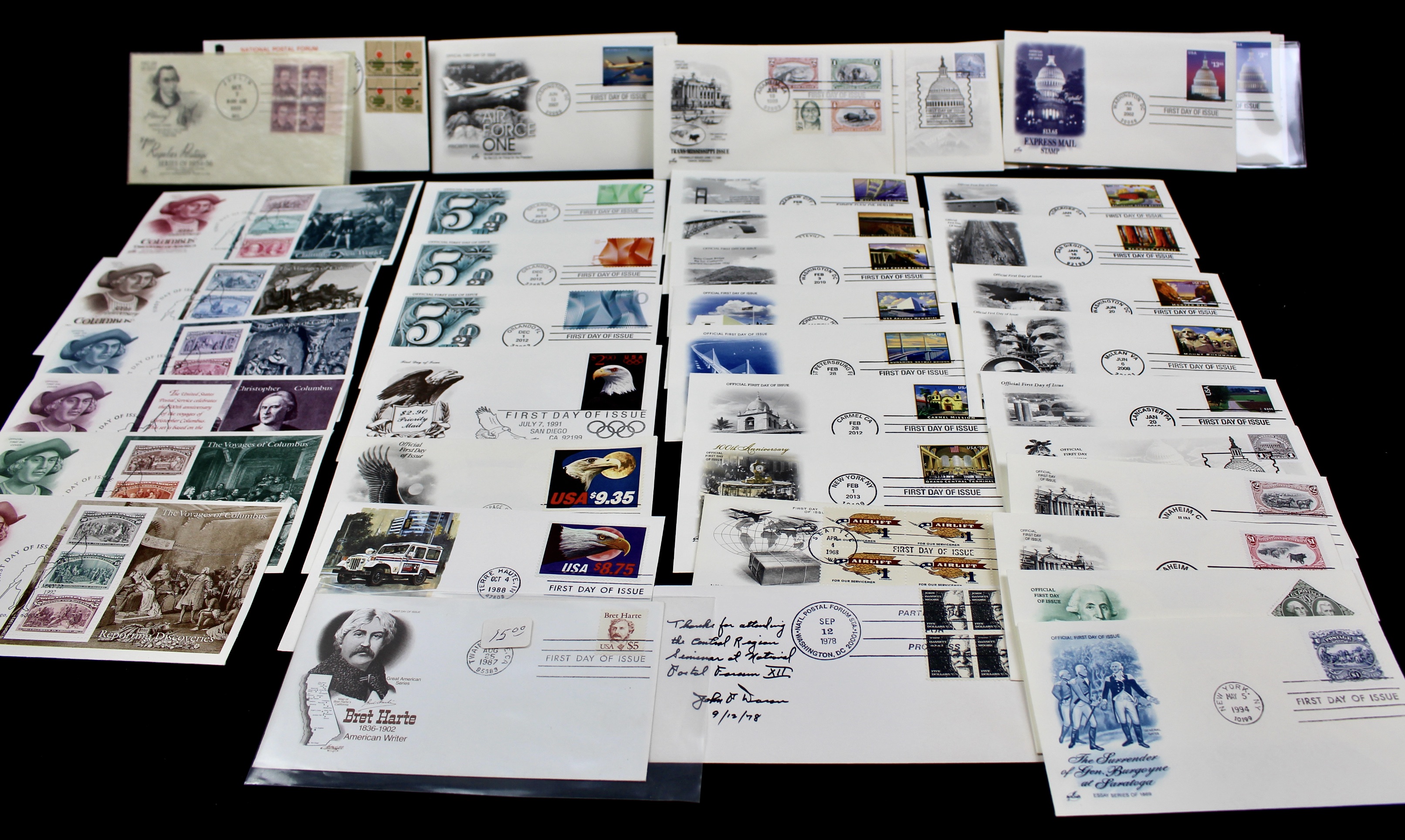 Forty-Five High Face Value Postal Covers