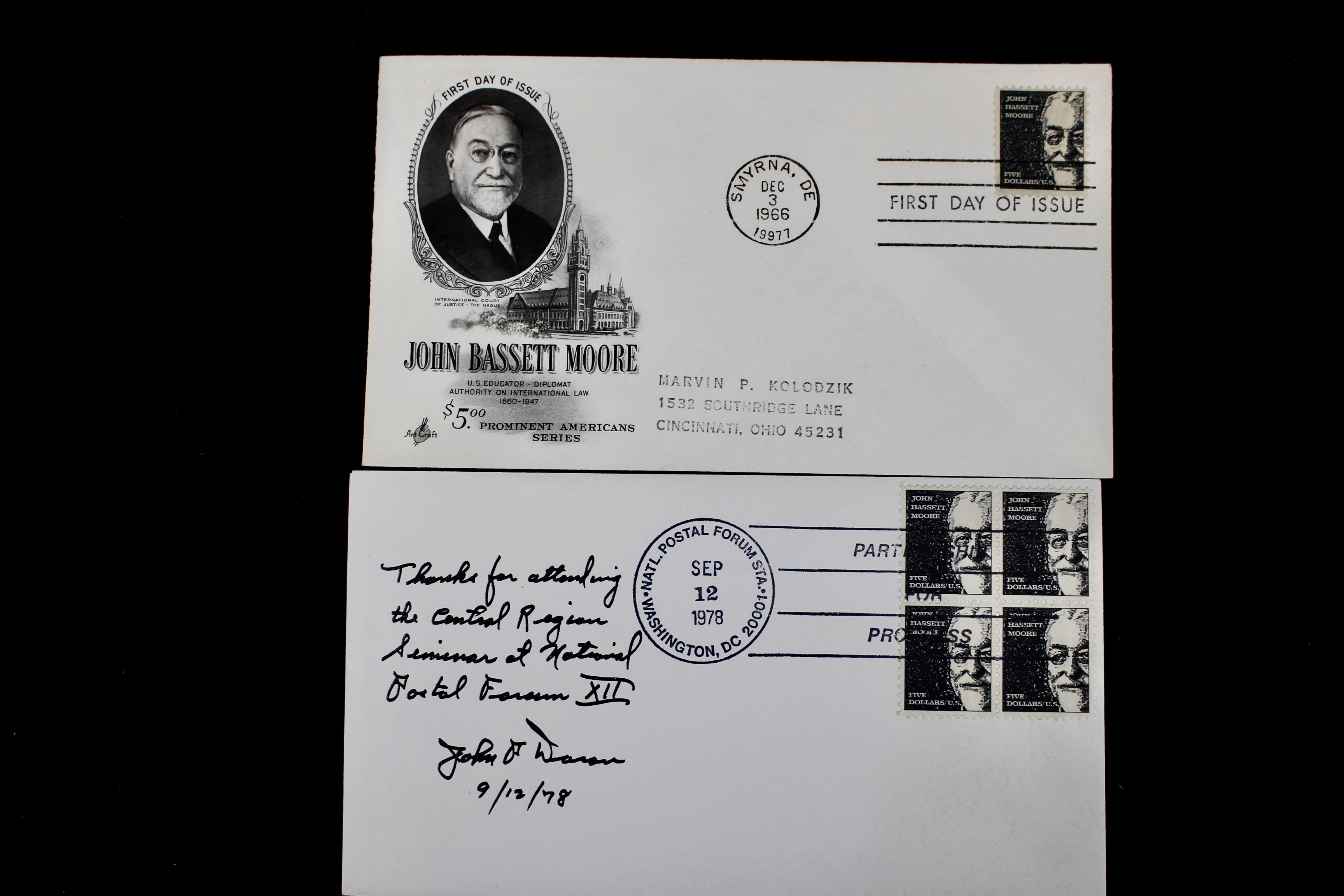 Forty-Five High Face Value Postal Covers